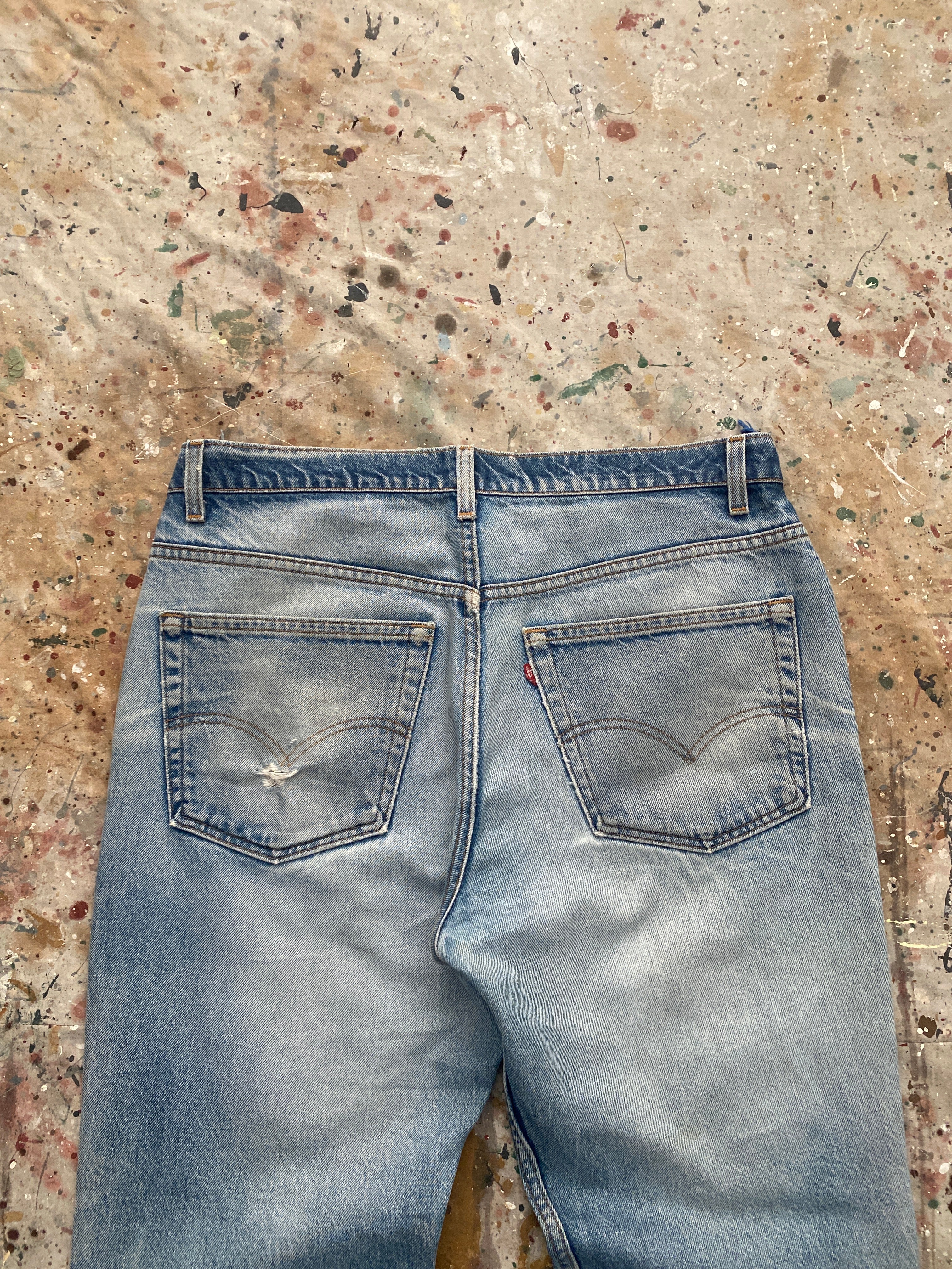 90s levi's 517 distressed bootcut jeans