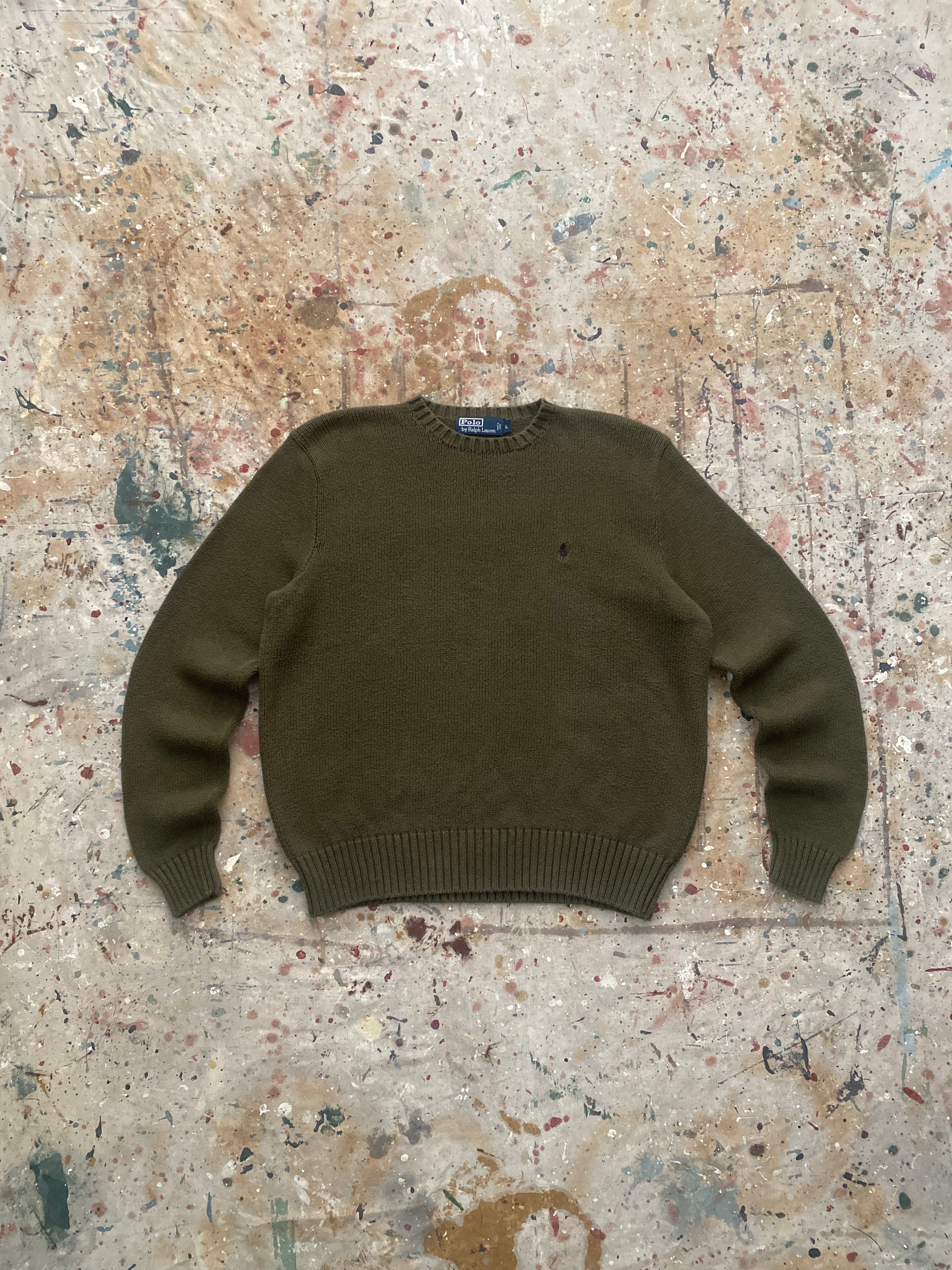90s PRL cotton knit sweater