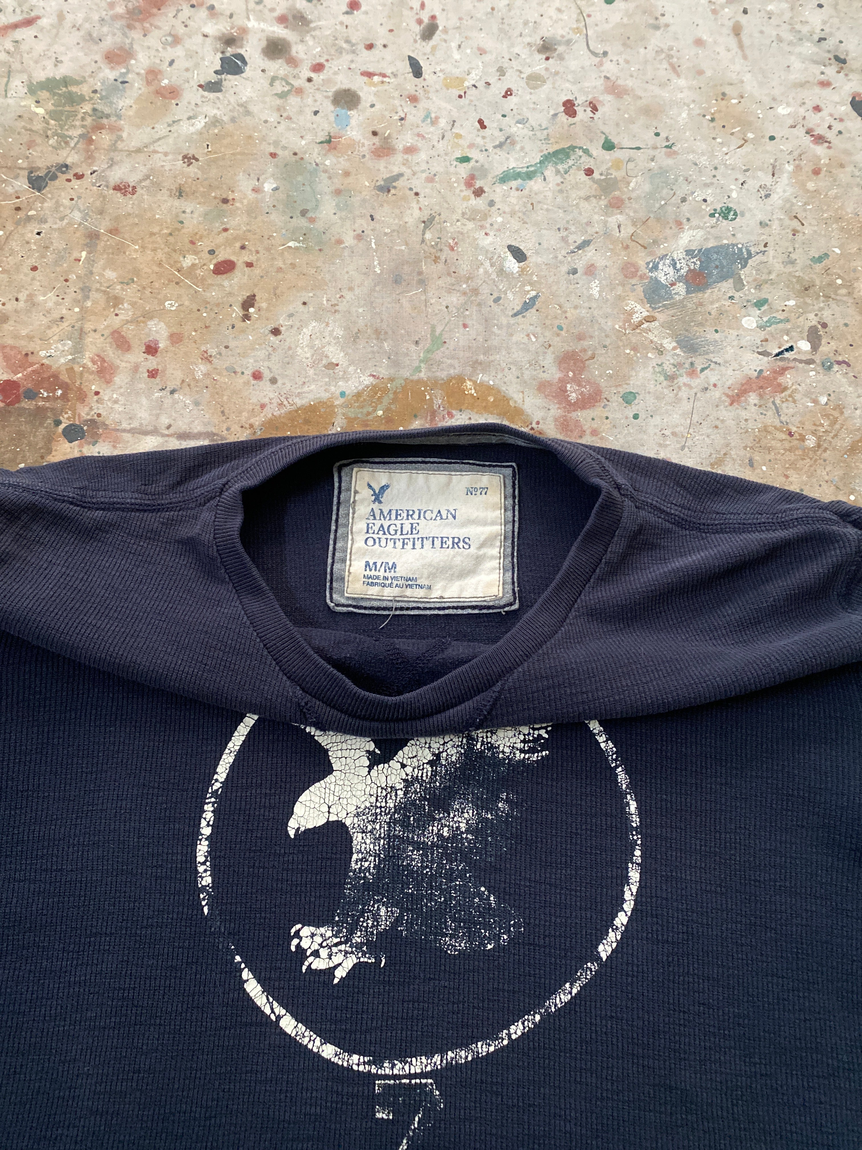 00s american eagle navy thermal long sleeve
