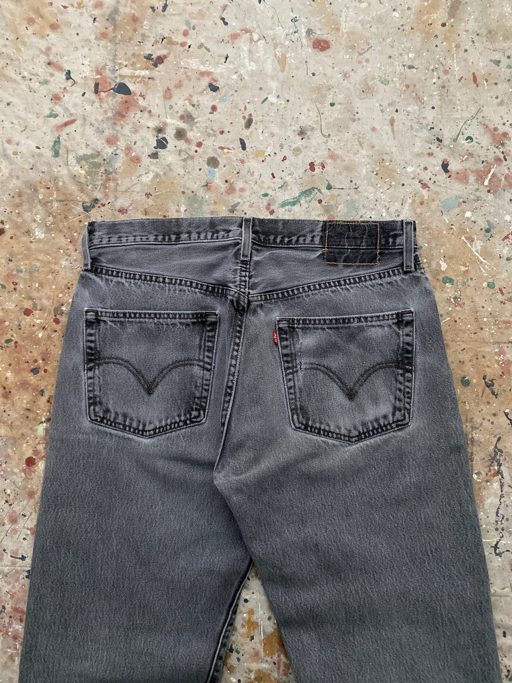 00s faded black levi's 501 jeans