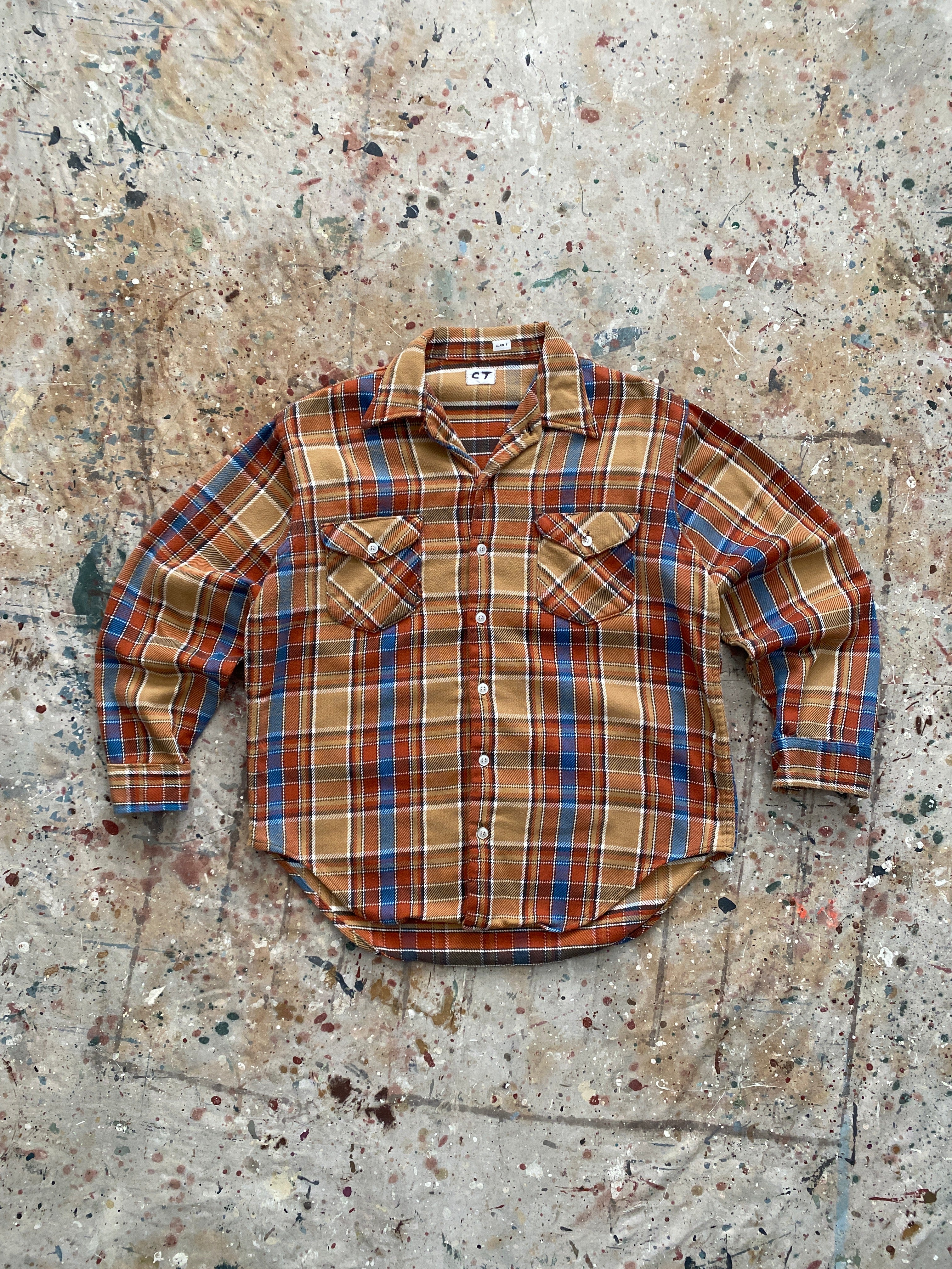 70s oshkosh flannel shirt