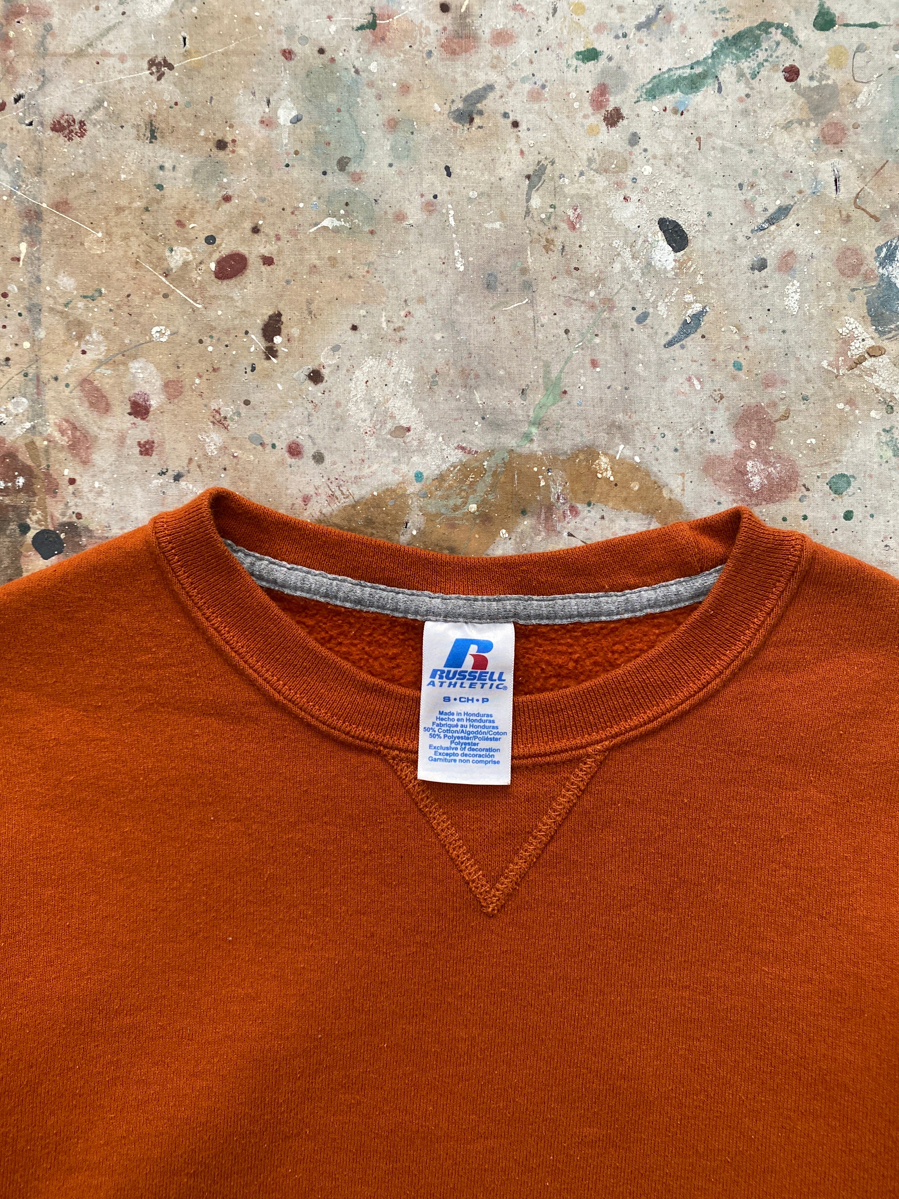10s rust orange blank russell sweatshirt