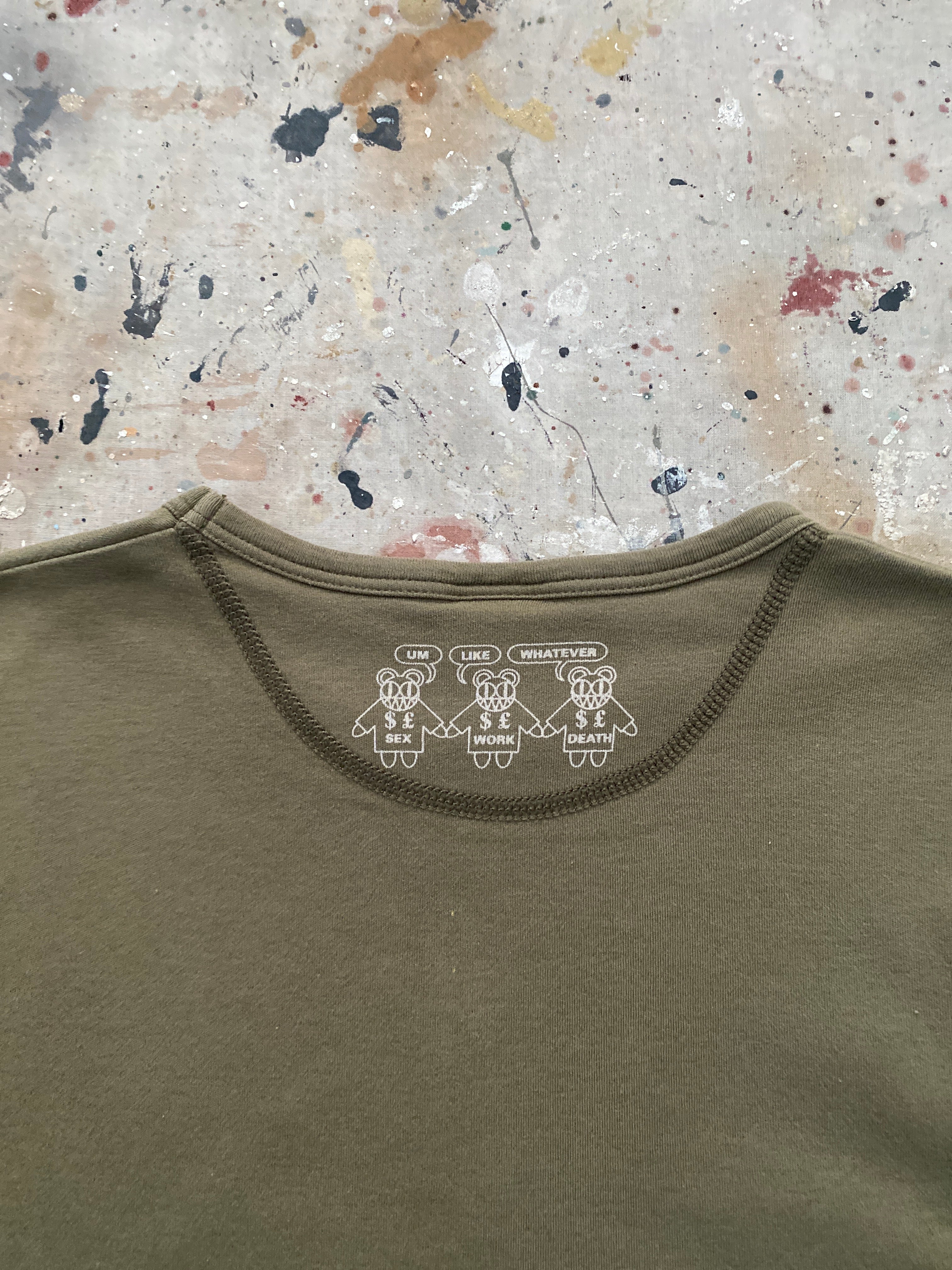 2002 "customer focused" sage green radiohead tee