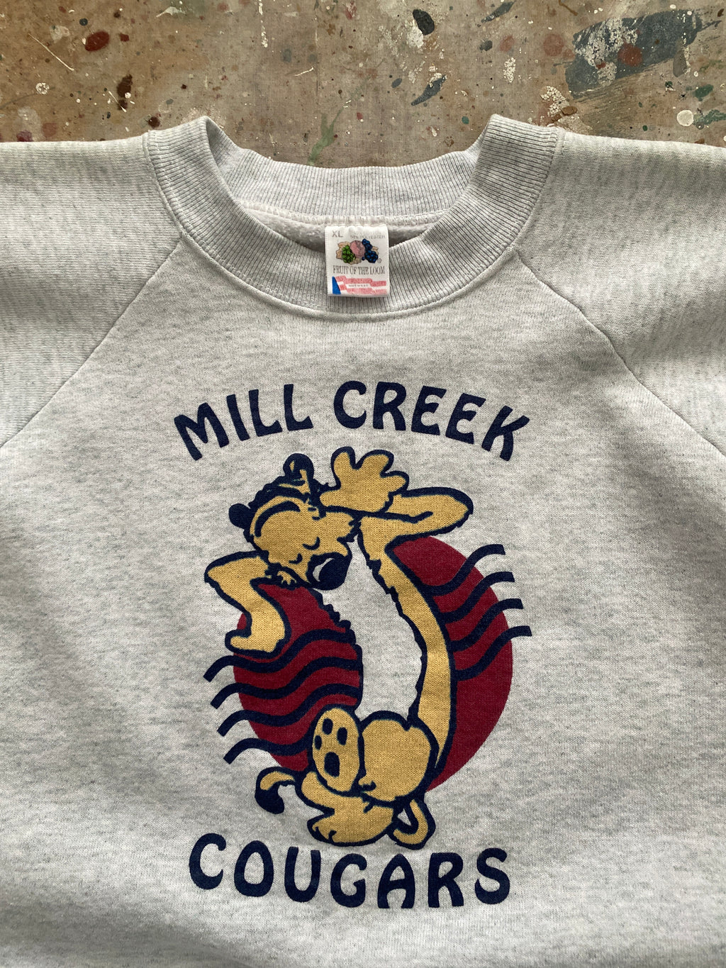 90s mill creek cougars raglan sweatshirt