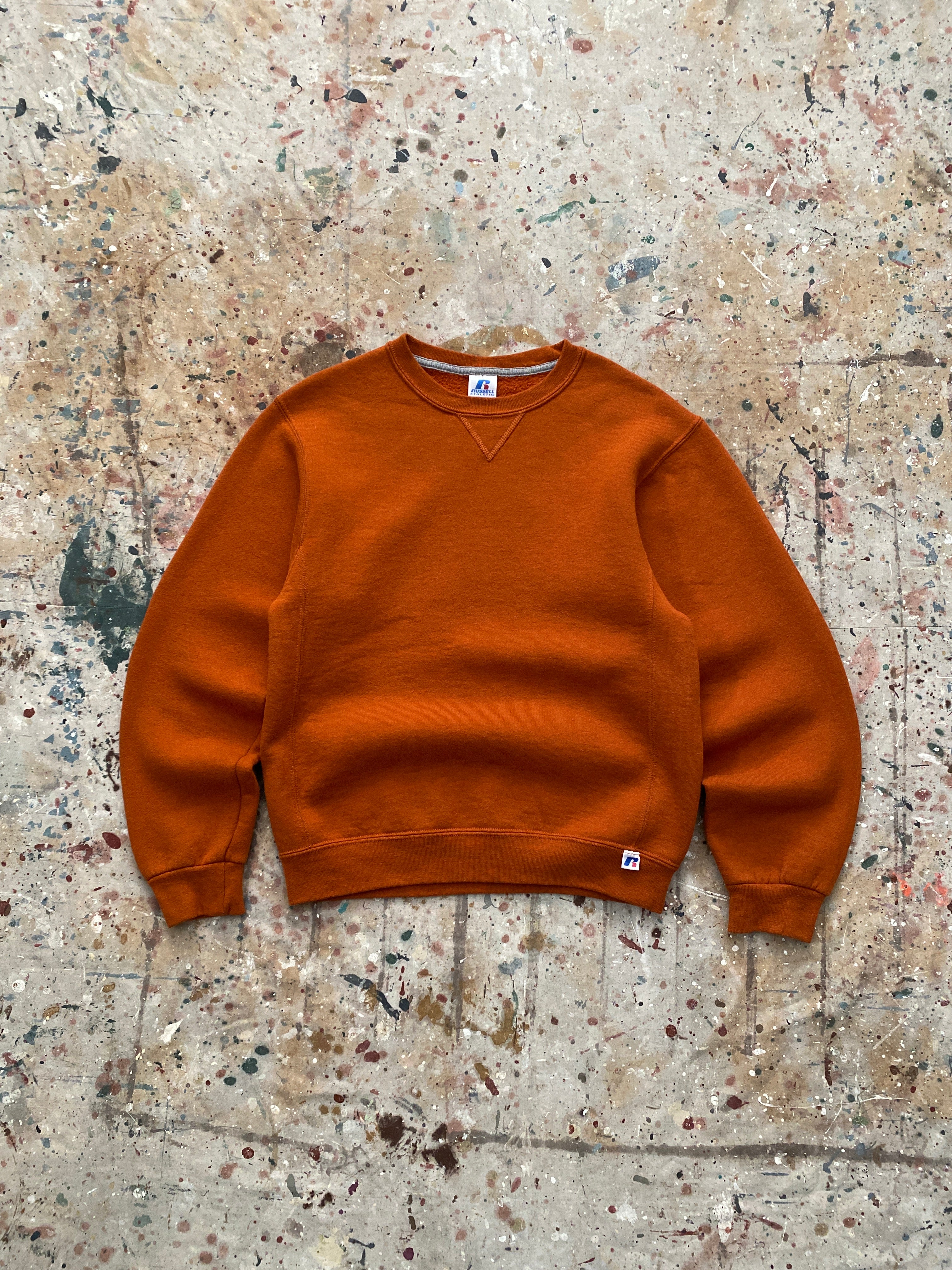 10s rust orange blank russell sweatshirt