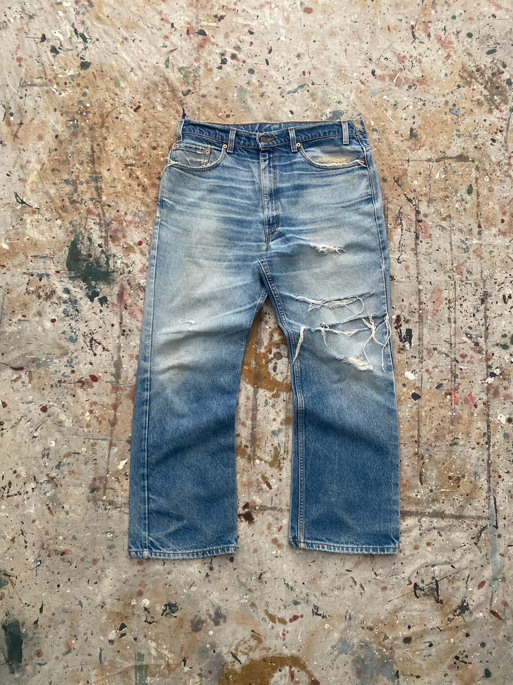 90s levi's 517 distressed bootcut jeans