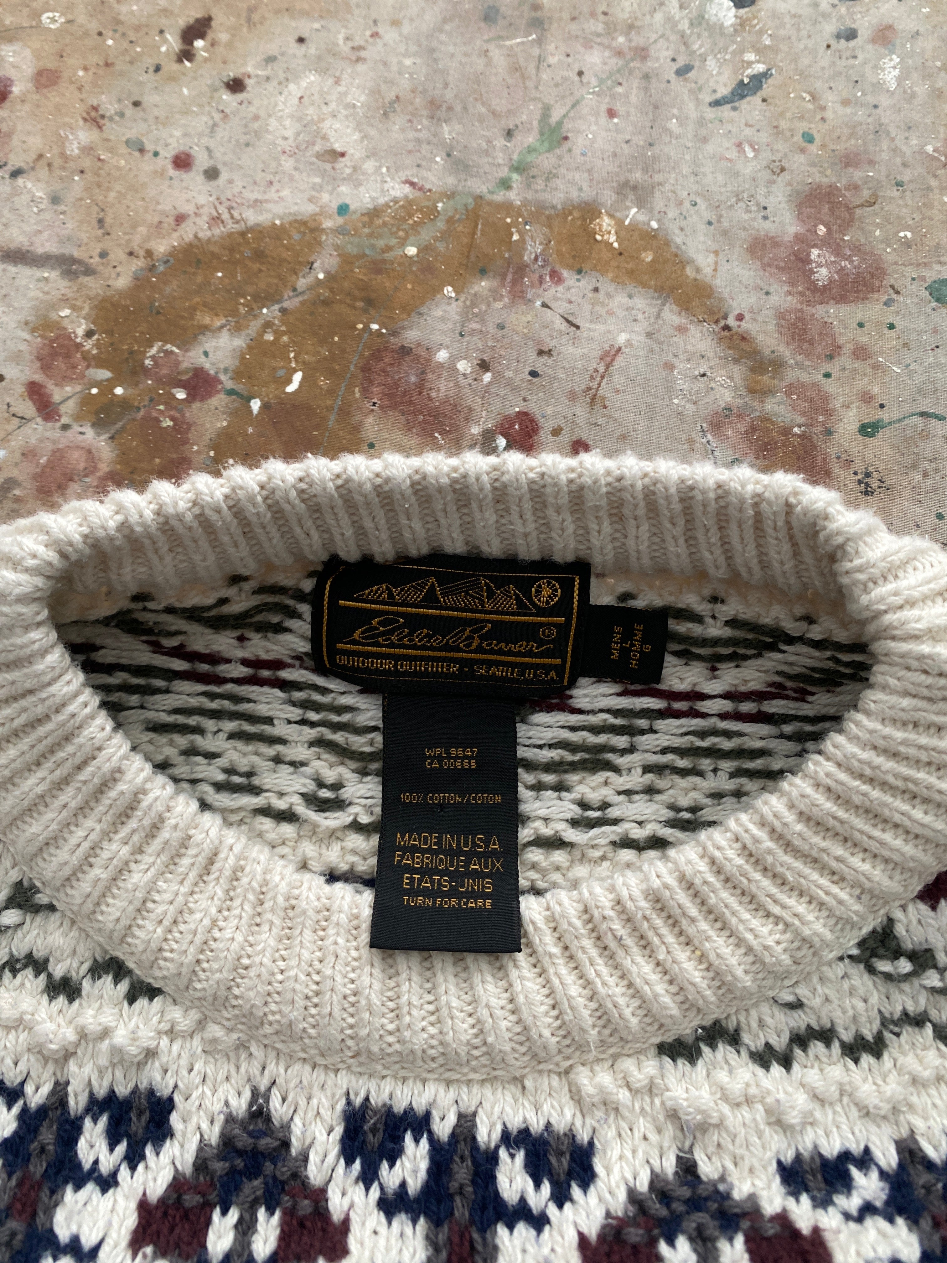 90s eddie bauer cotton knit sweater