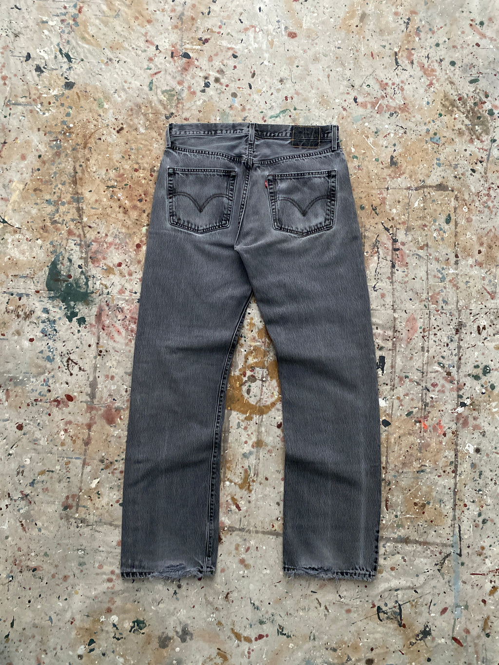 00s faded black levi's 501 jeans