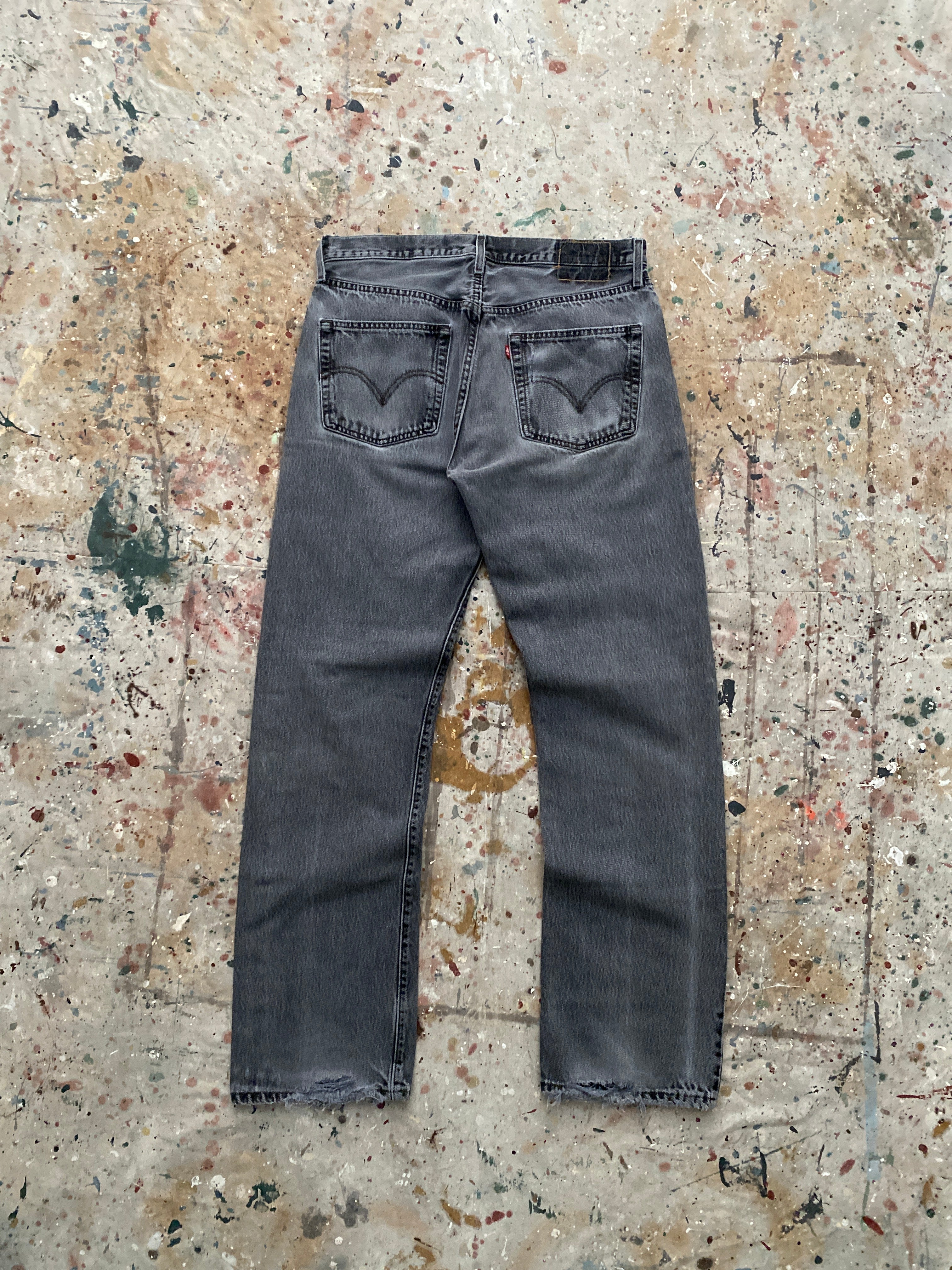 00s faded black levi's 501 jeans