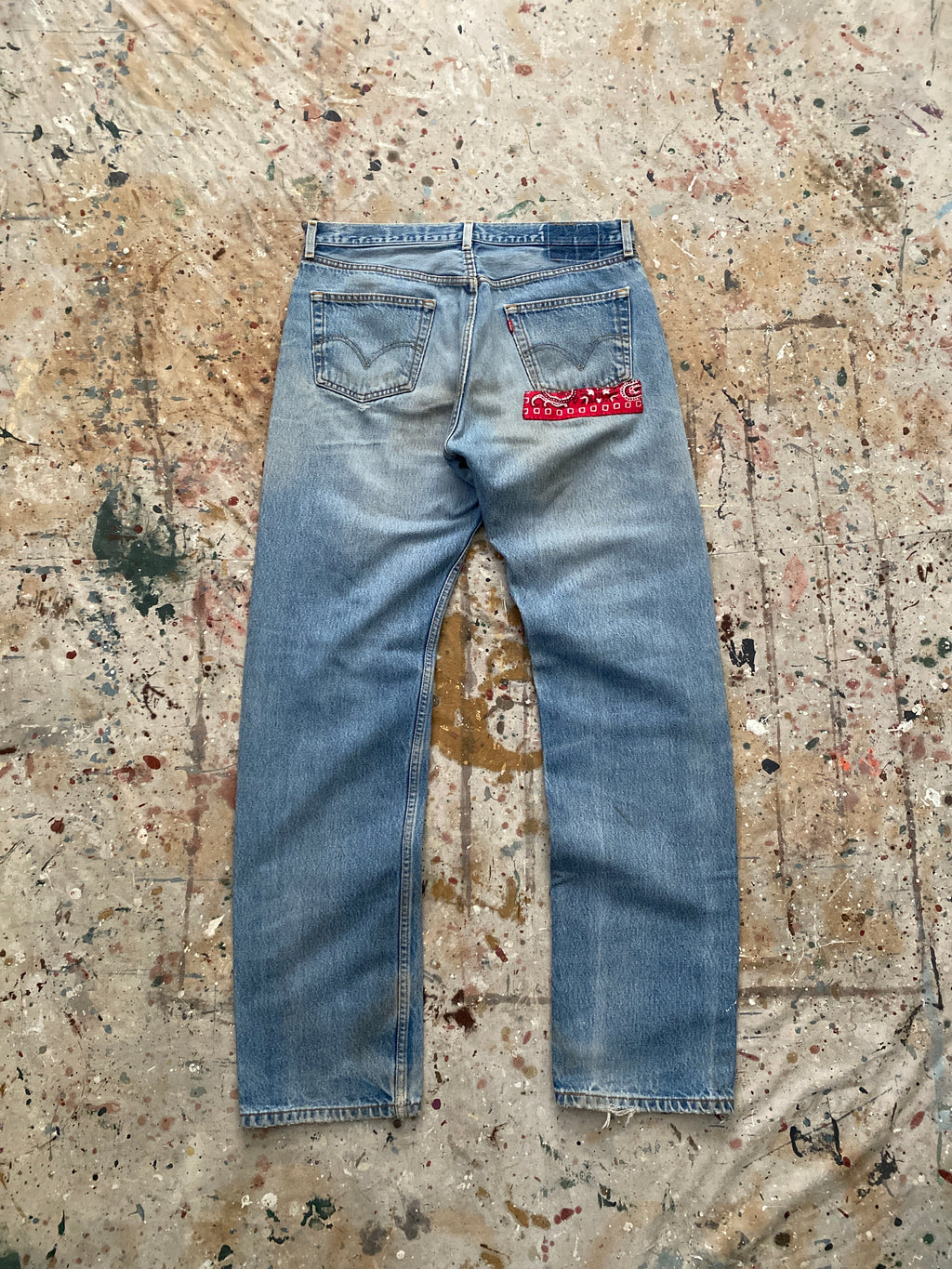 90s levi's patchwork 501 jeans
