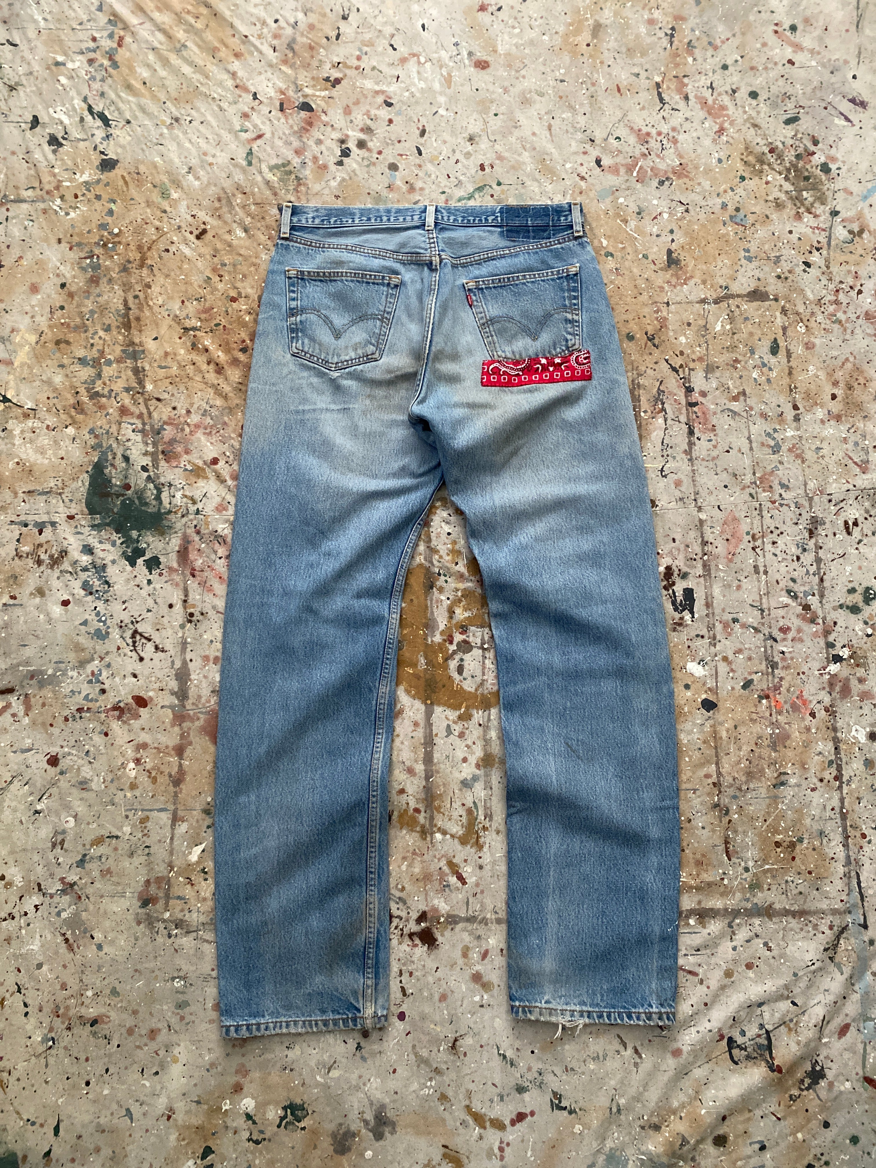 90s levi's patchwork 501 jeans