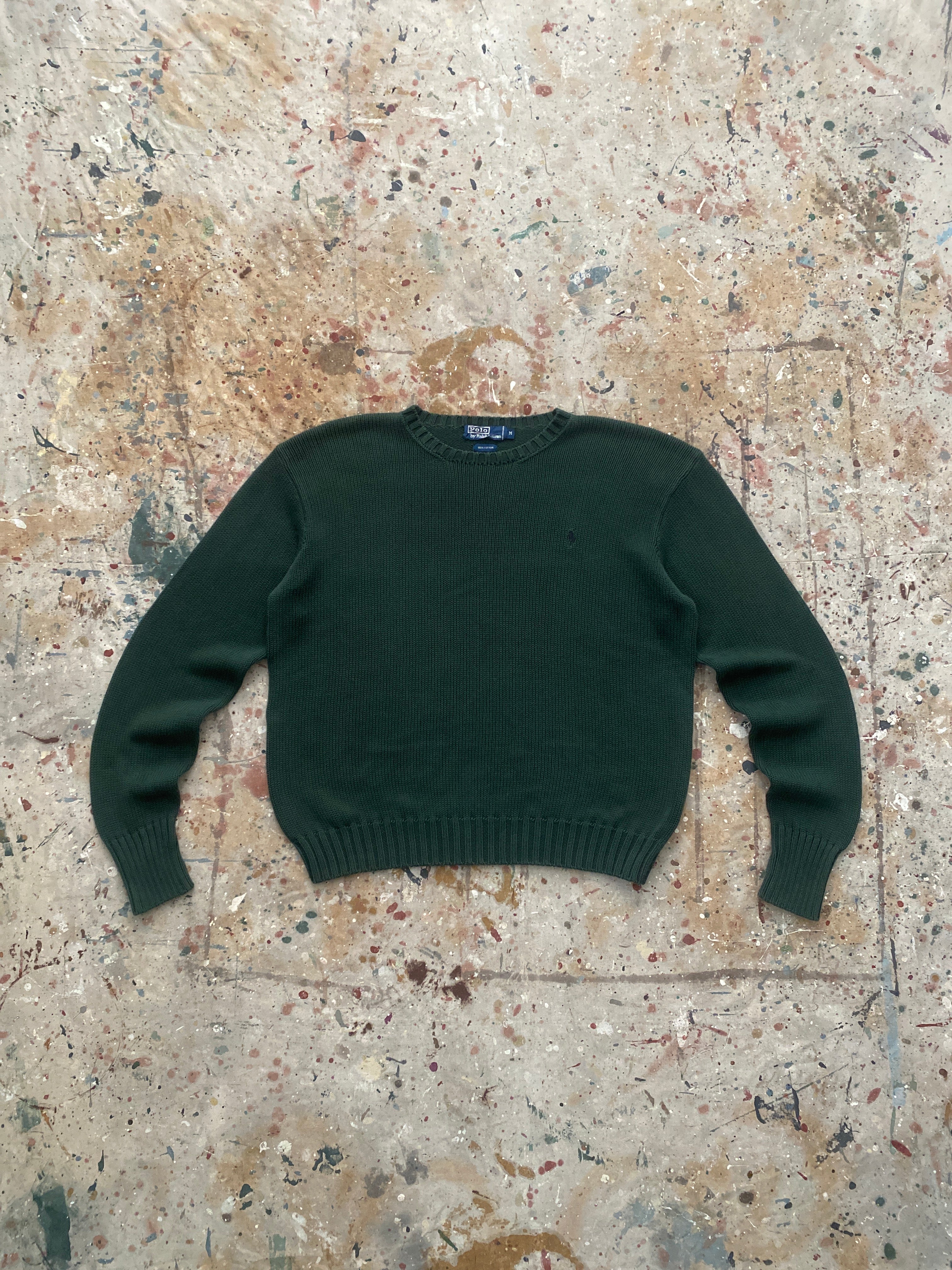 90s PRL cotton knit sweater