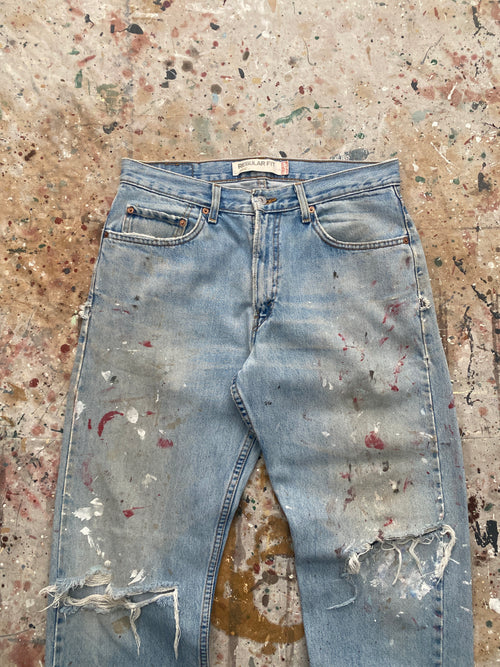 00s levi's 505 distressed painter jeans