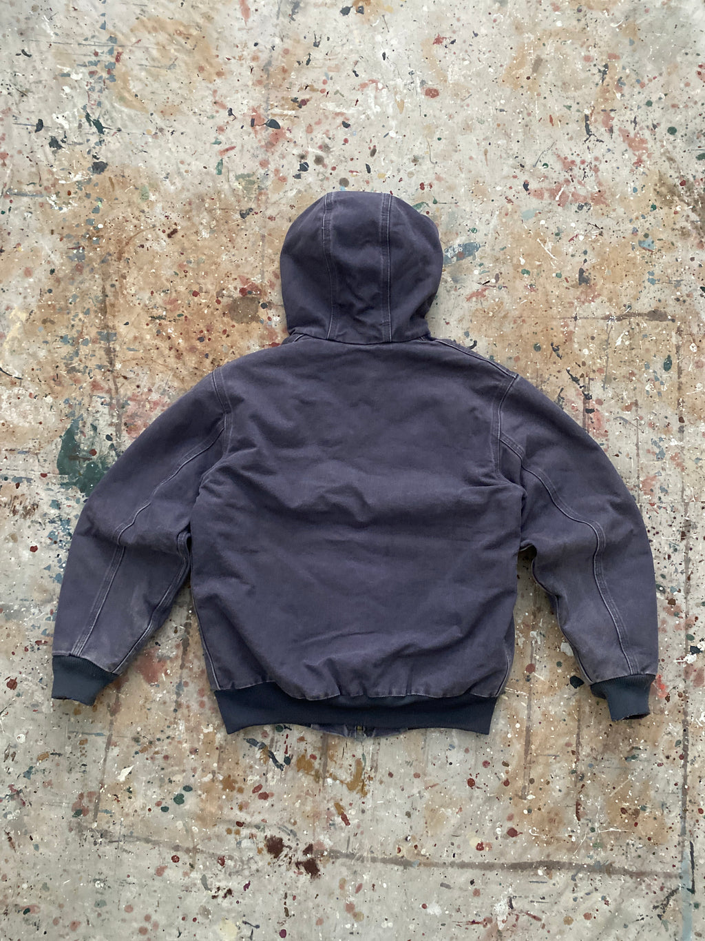 00s faded blue hooded carhartt jacket