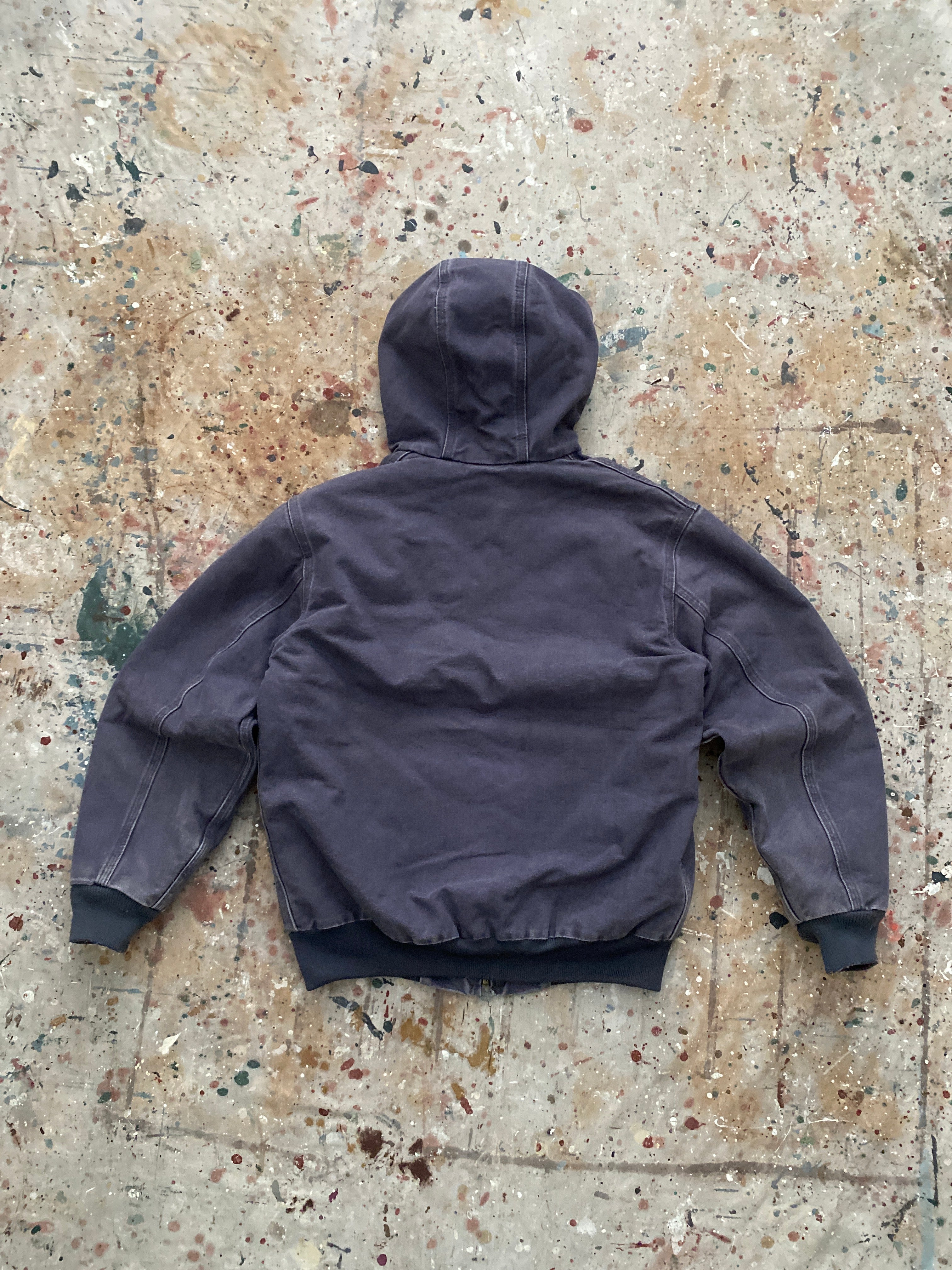 00s faded blue hooded carhartt jacket