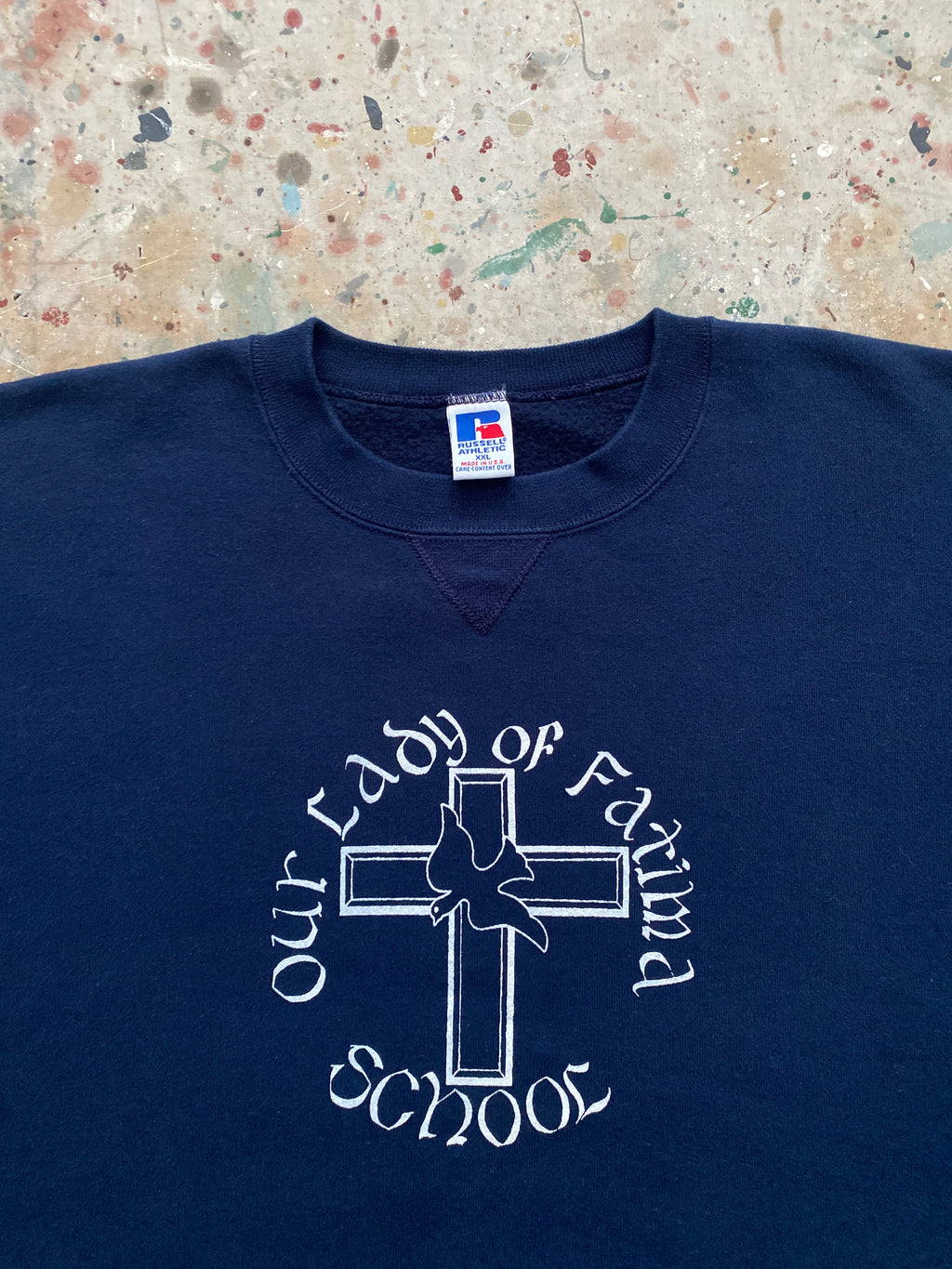 90s catholic school russell sweatshirt