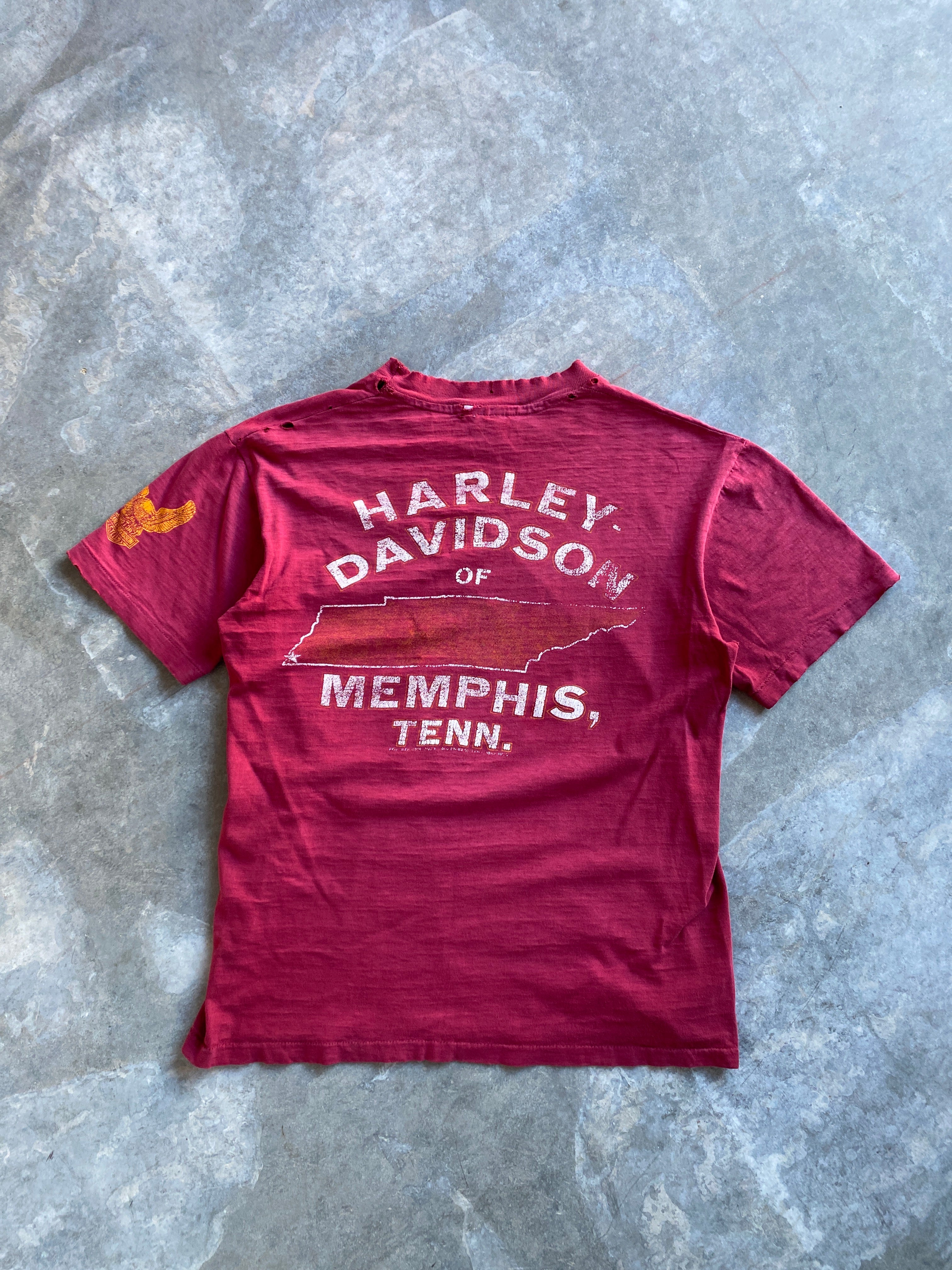 80s harley davidson pocket tee