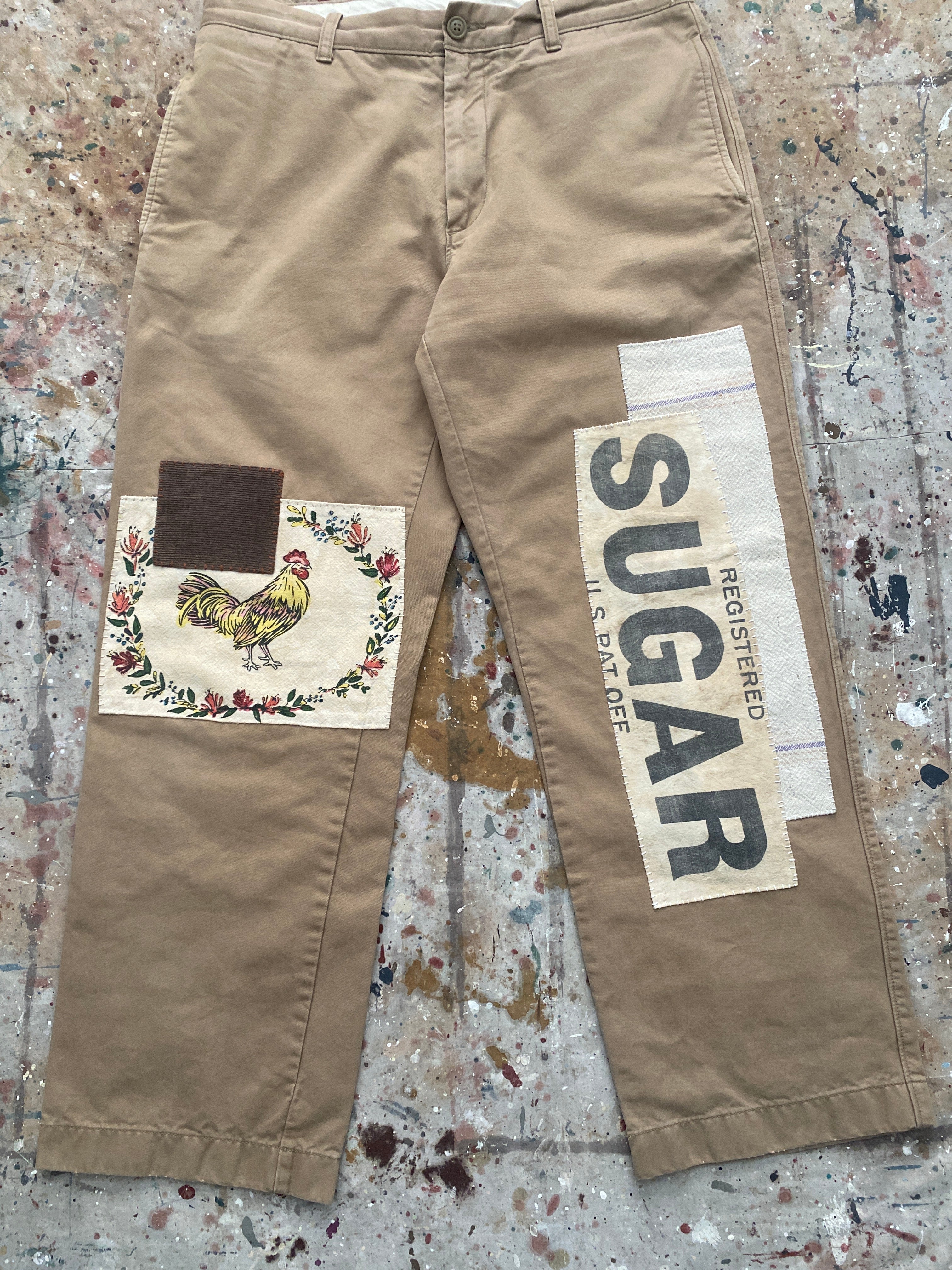 00s patchwork chinos