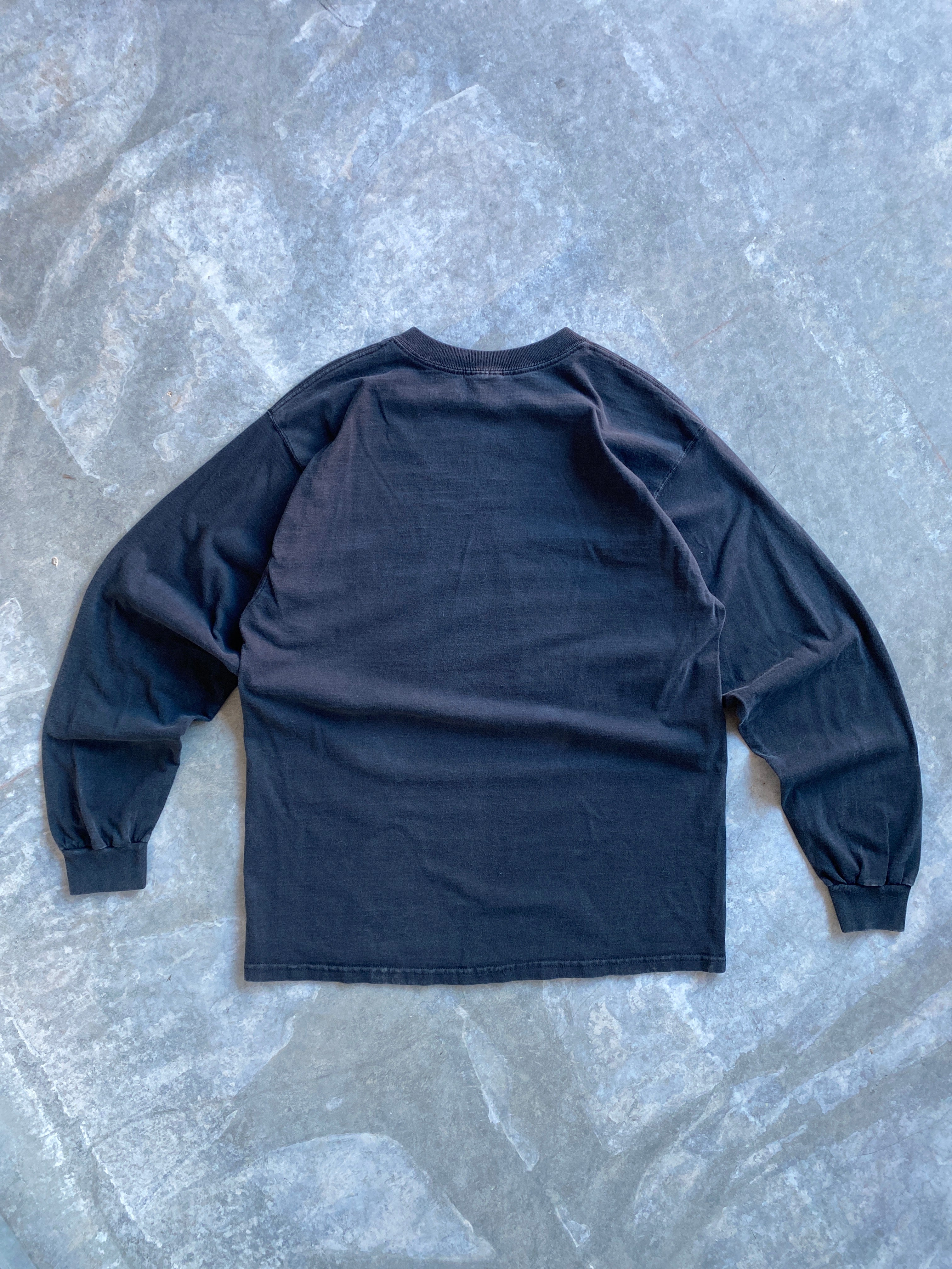 90s faded black loaded gun records long sleeve tee