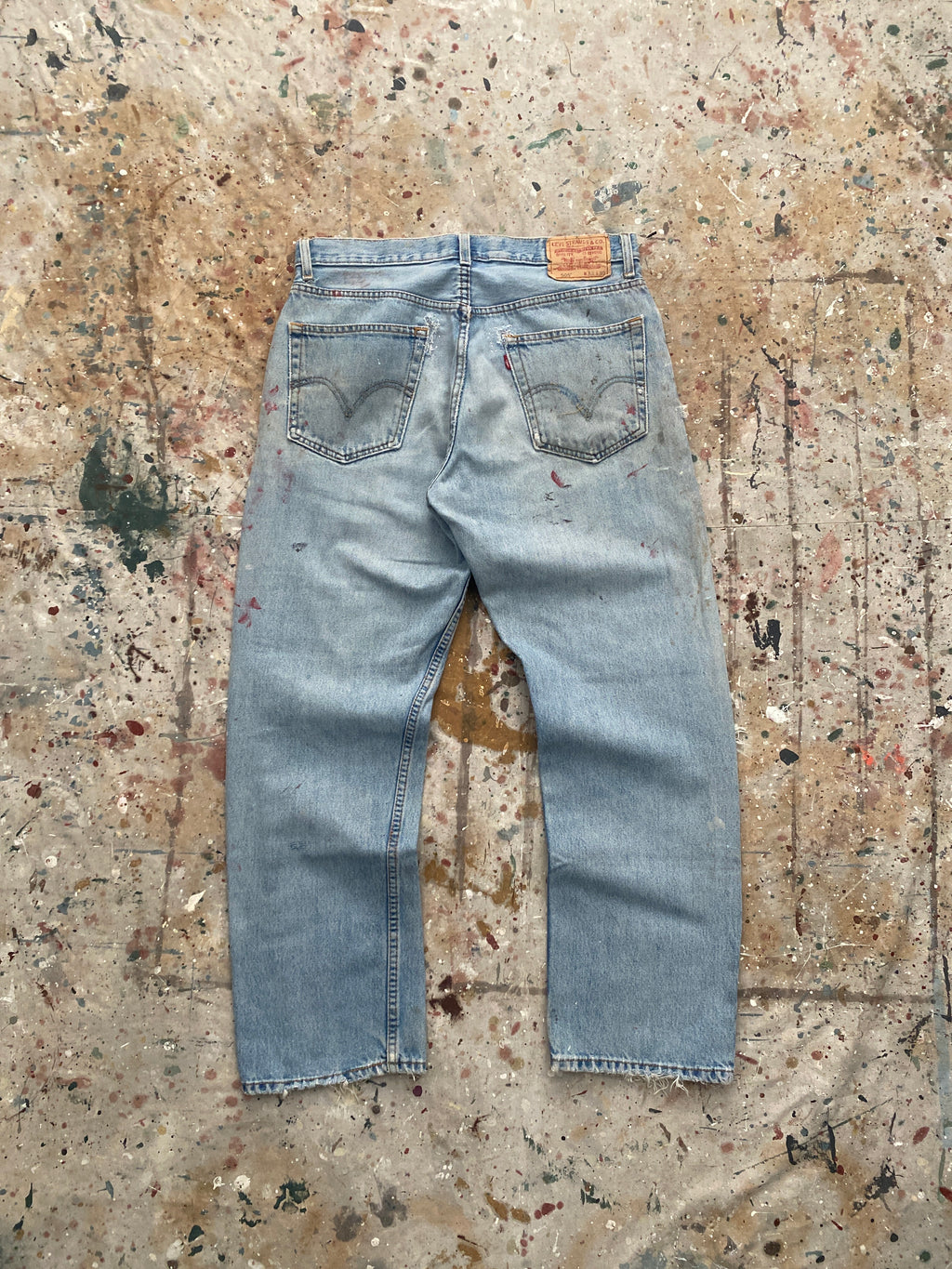 00s levi's 505 distressed painter jeans
