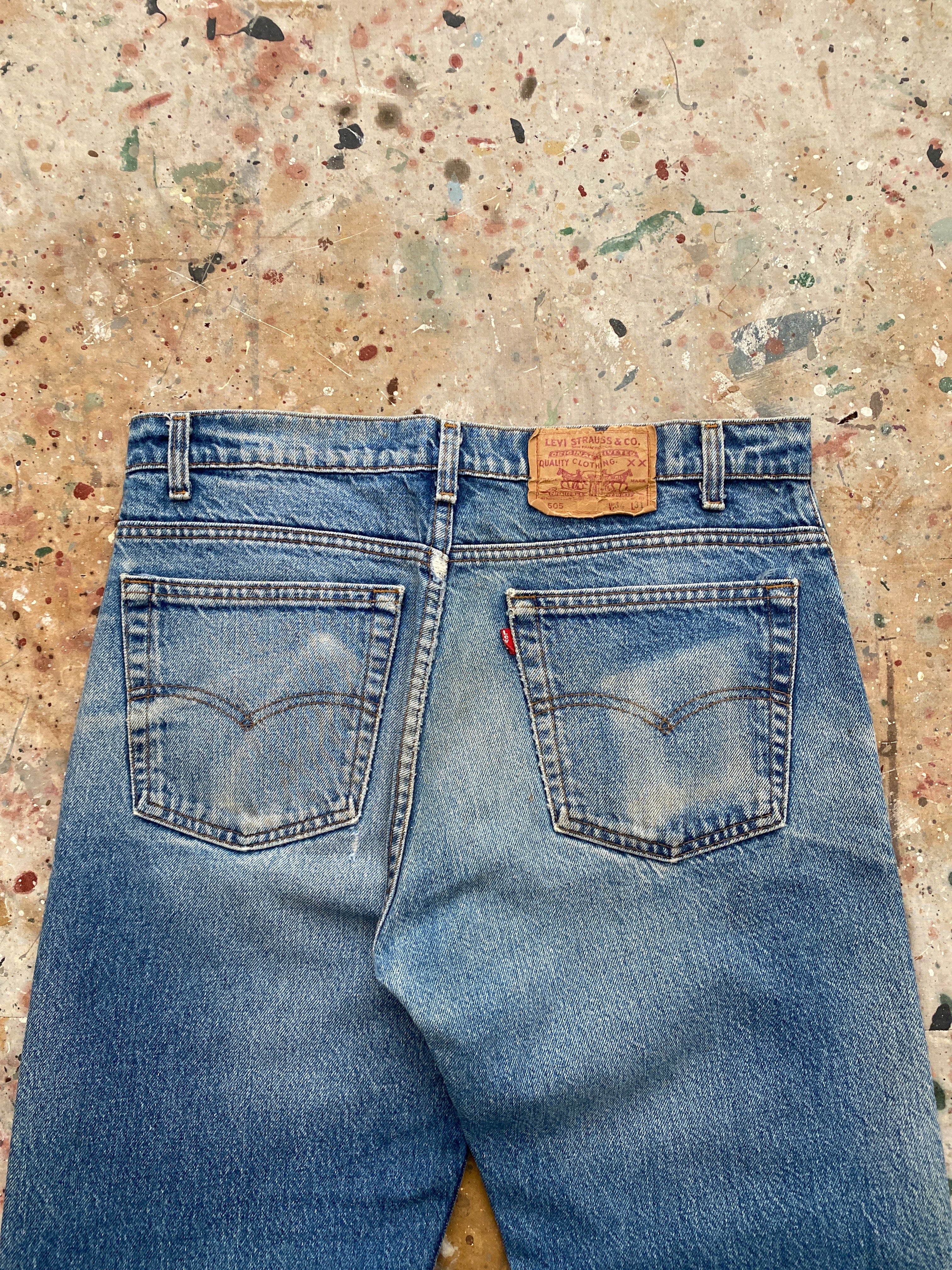 80s levi's 505 faded painter jeans