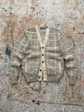 60s pendleton oatmeal knit wool cardigan sweater