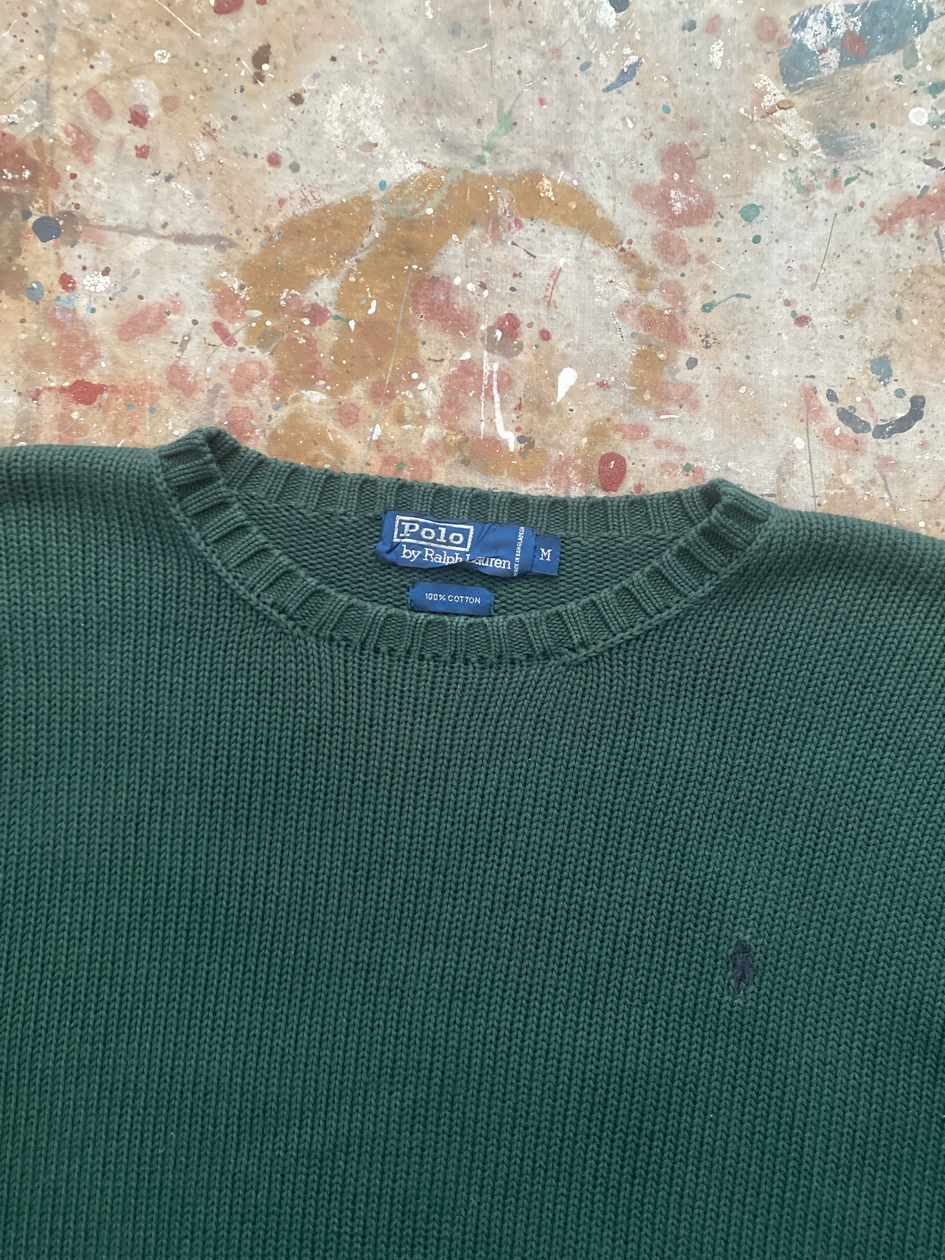 90s PRL cotton knit sweater