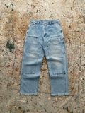 carhartt denim double knee dungarees