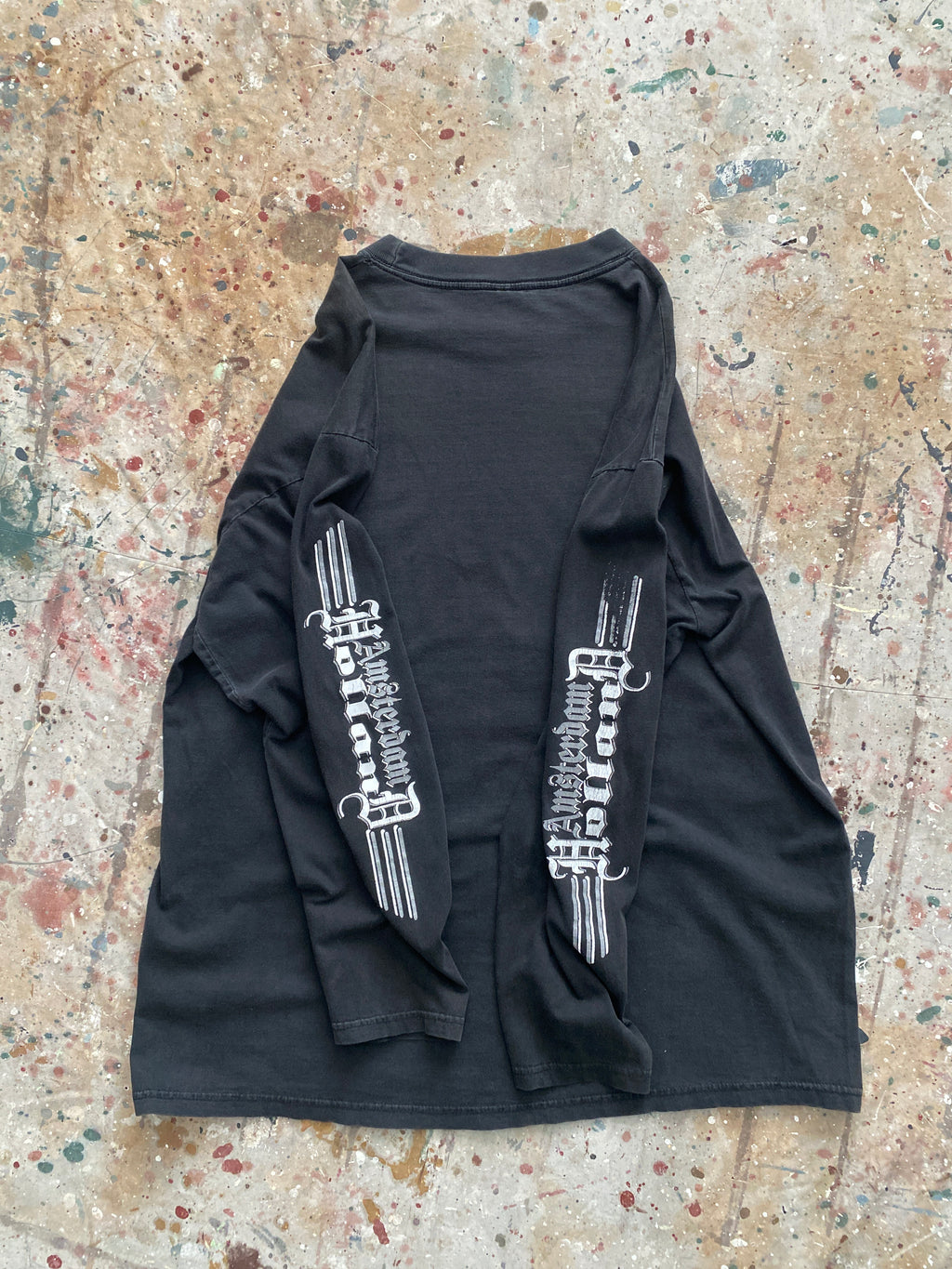 00s faded black amsterdam long sleeve tee