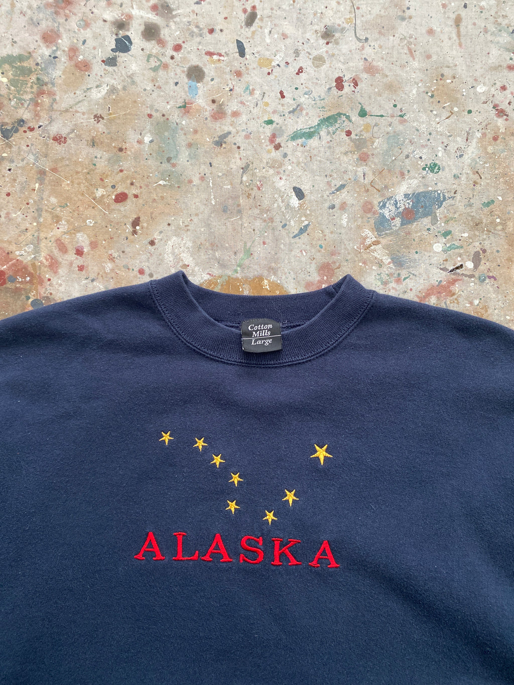 90s embroidered alaska sweatshirt