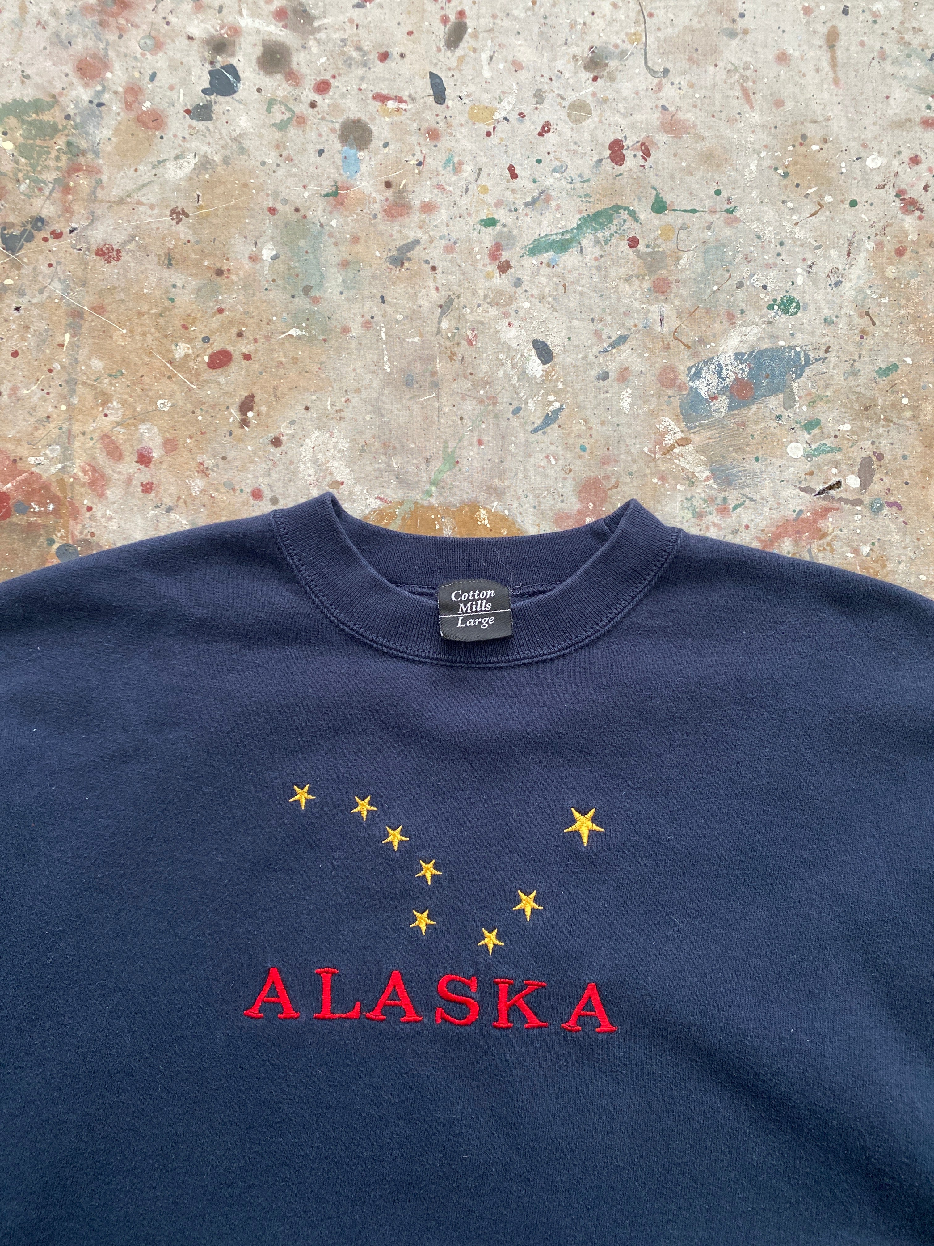 90s embroidered alaska sweatshirt