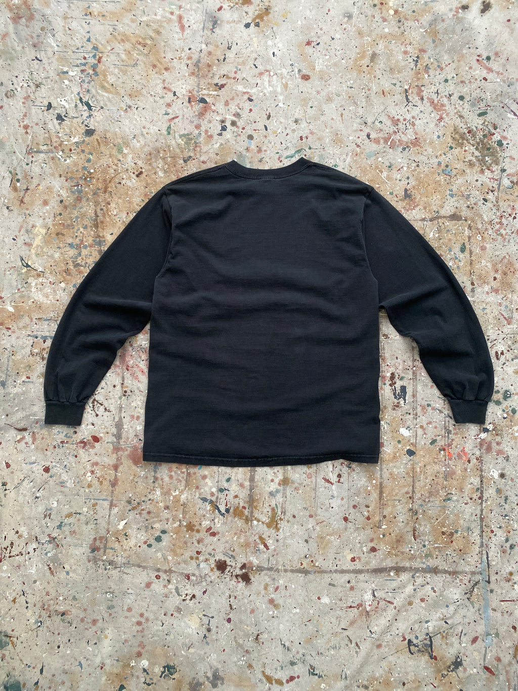 90s faded black loaded gun records long sleeve tee