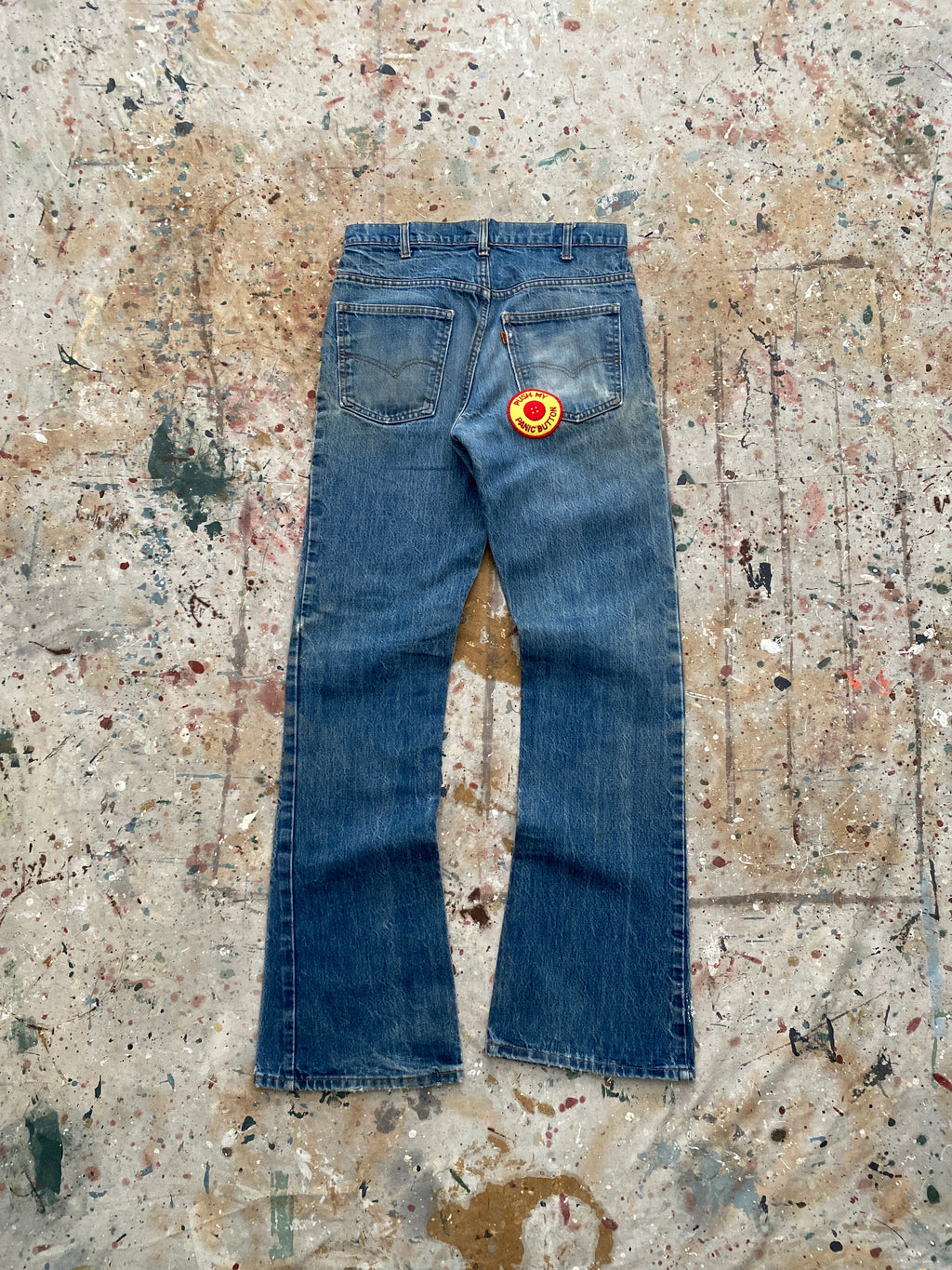 70s levi's 646 patchwork hippy jeans
