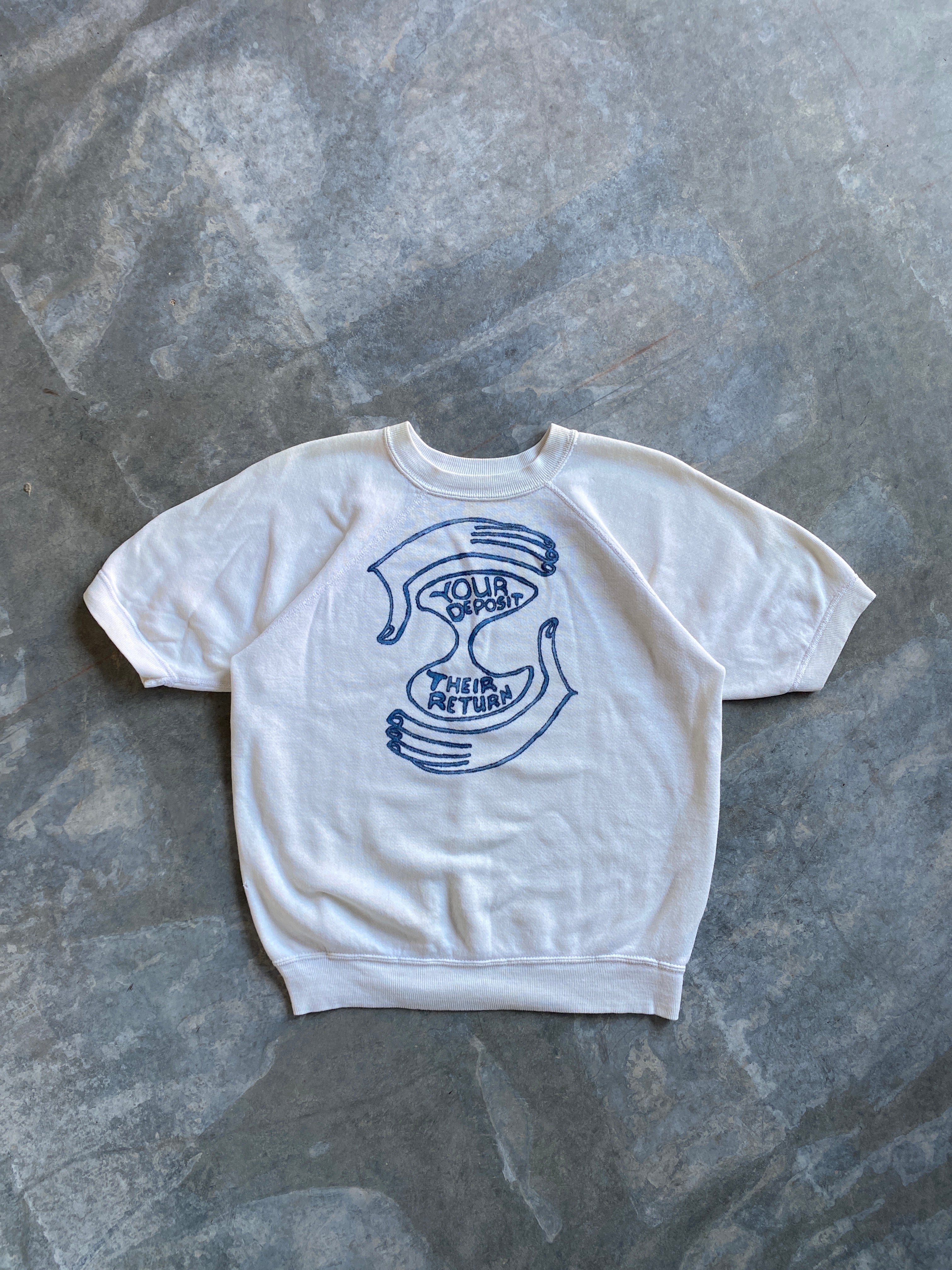 60s hand drawn short sleeve sweat