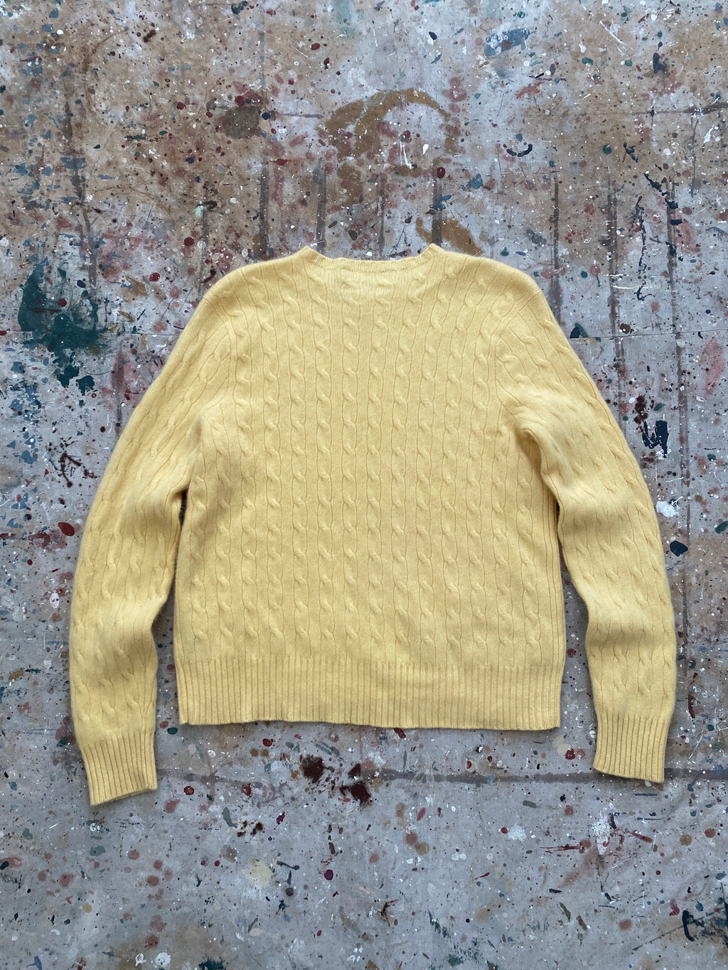 90s pale yellow PRL cashmere sweater