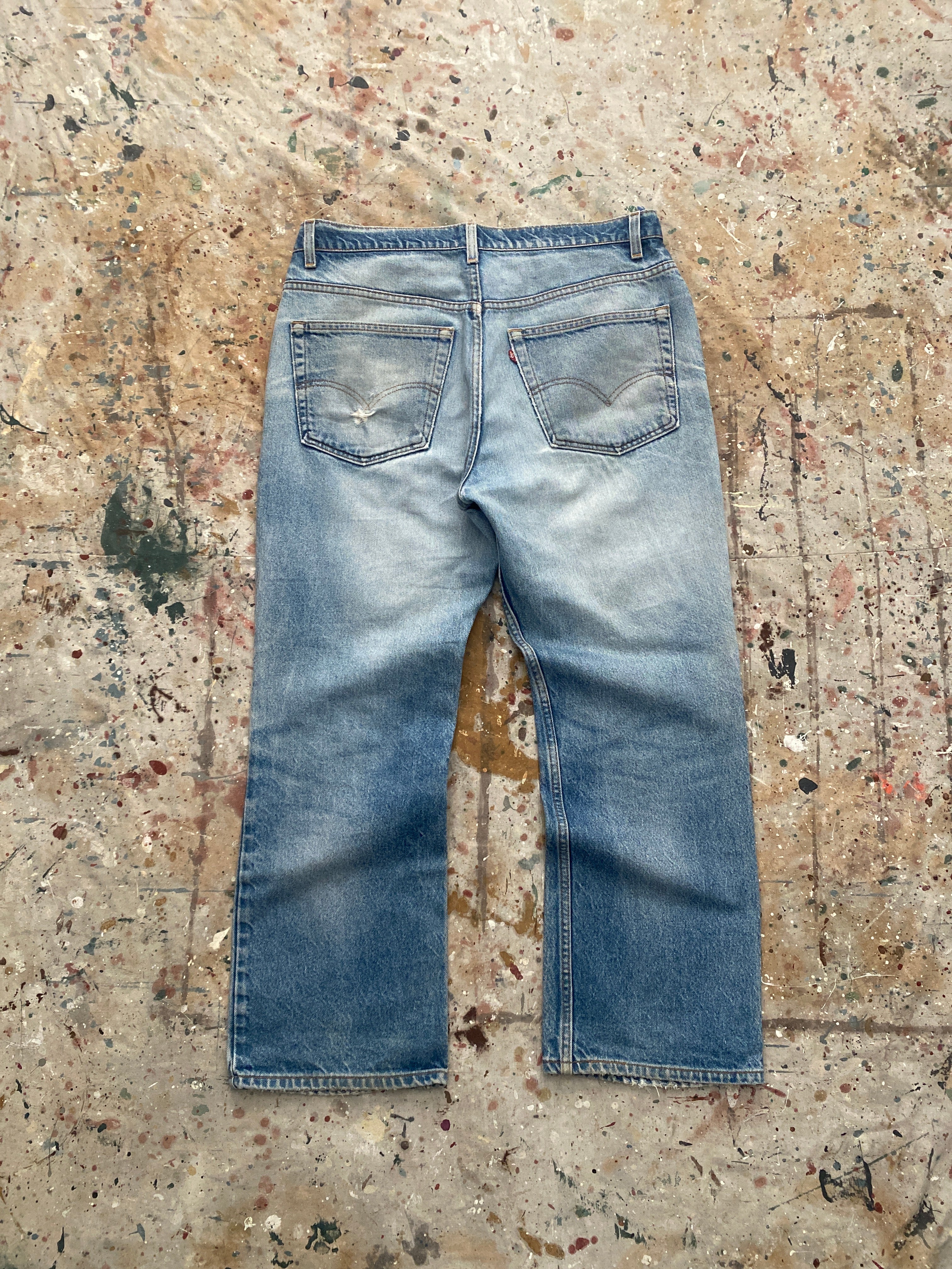 90s levi's 517 distressed bootcut jeans