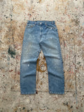 90s levi's 505 paint splattered jeans