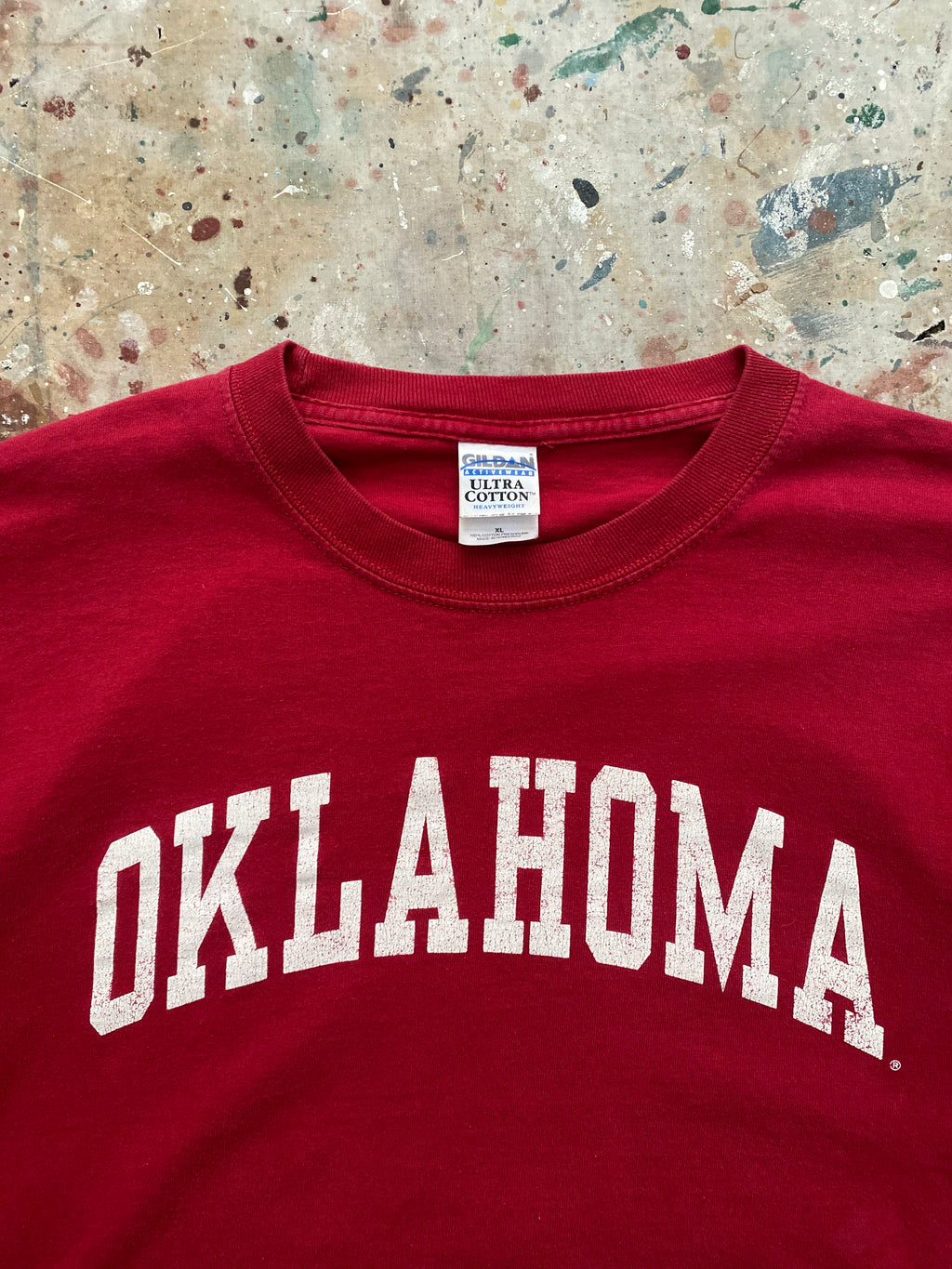 00s oklahoma university arch print long sleeve tee