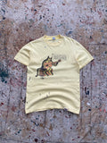 70s pale yellow b kliban painter tee