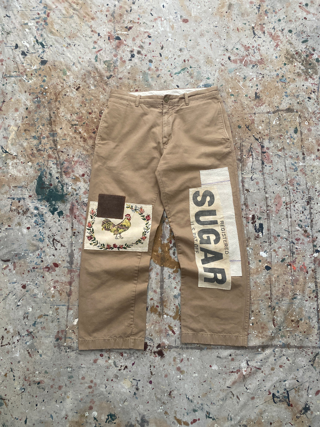 00s patchwork chinos