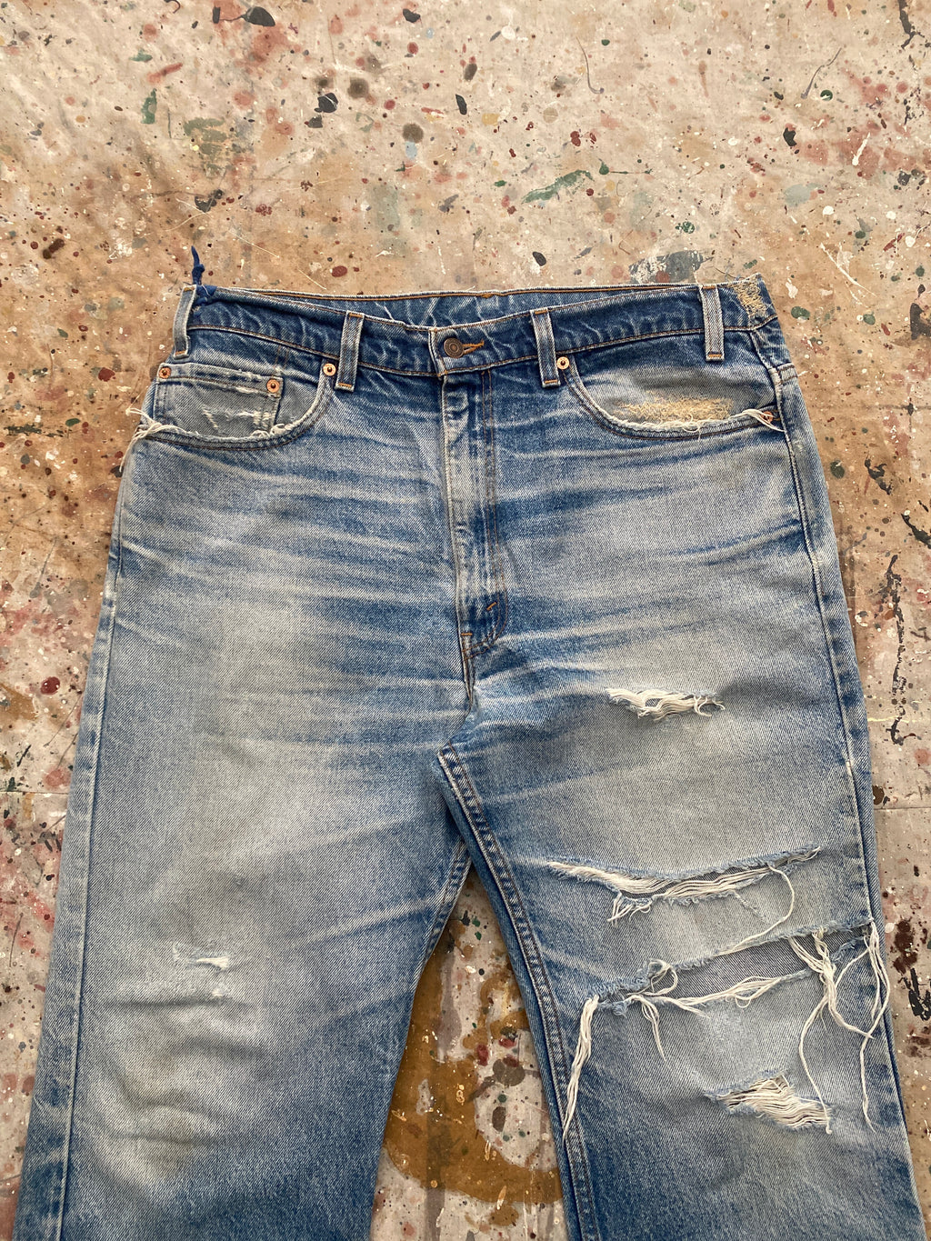 90s levi's 517 distressed bootcut jeans