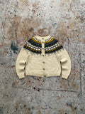 icelandic style wool knit cardigan sweater