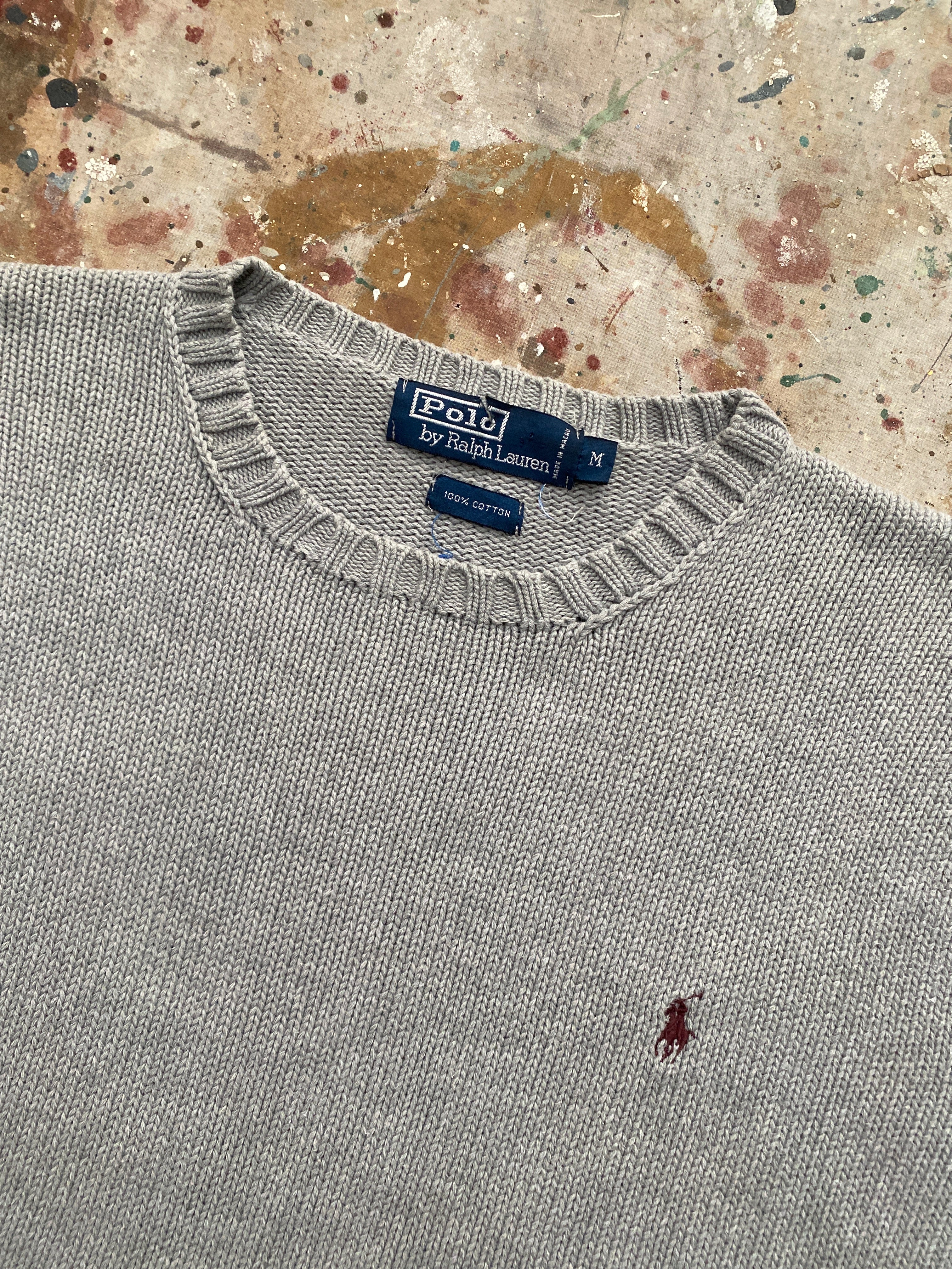 90s PRL knit cotton sweater