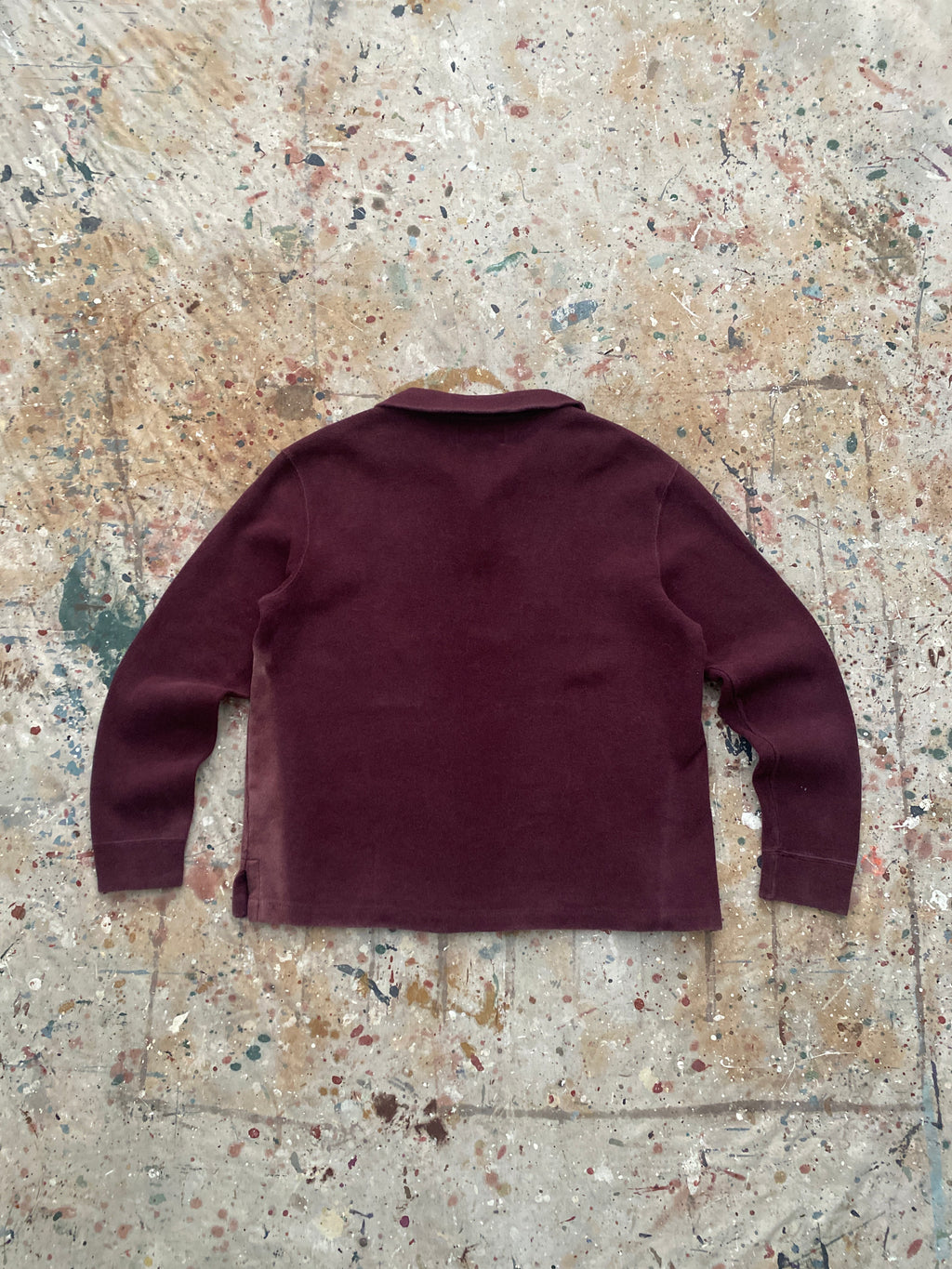 90s sun faded PRL quarter zip sweater