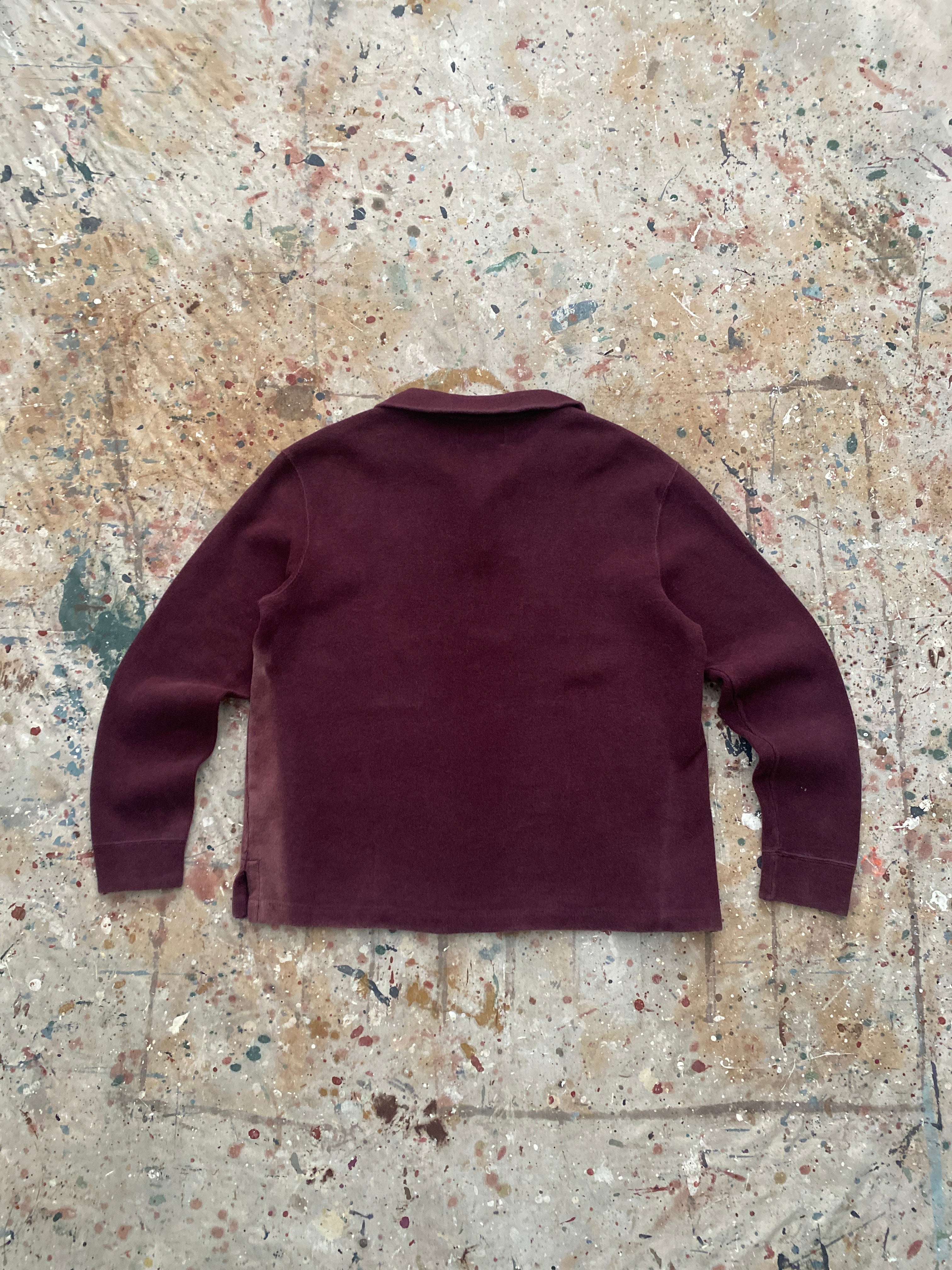 90s sun faded PRL quarter zip sweater