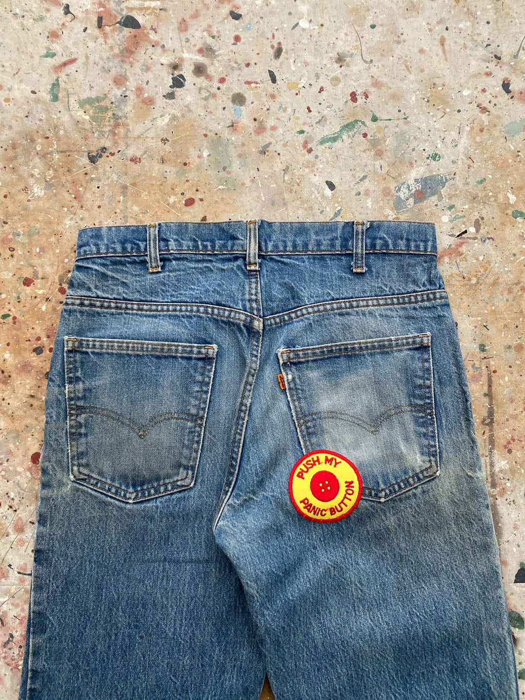 70s levi's 646 patchwork hippy jeans