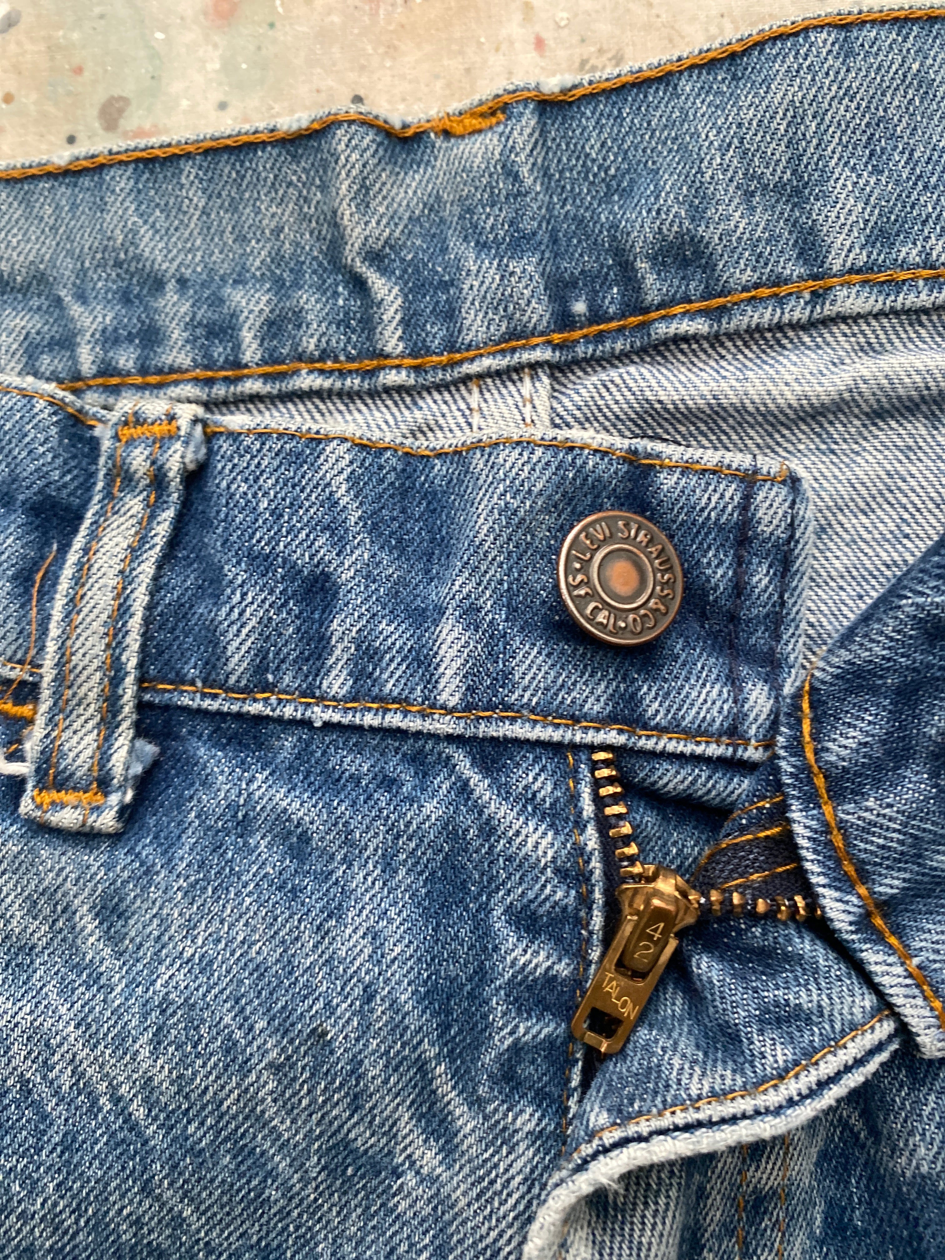 70s levi's 646 patchwork hippy jeans