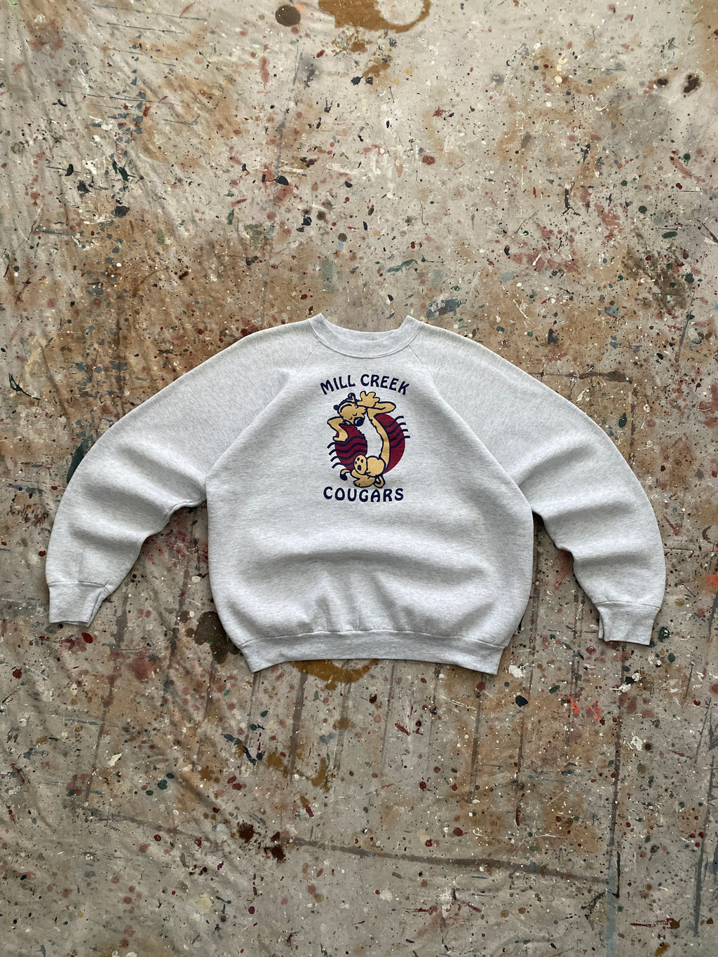 90s mill creek cougars raglan sweatshirt