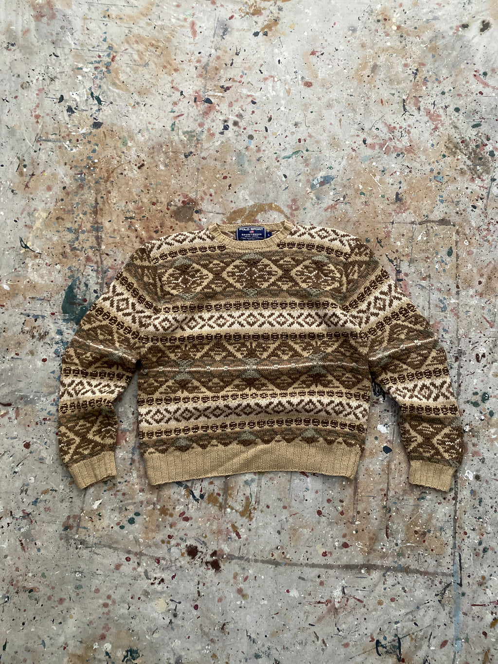 90s polo sportsman knit sweater