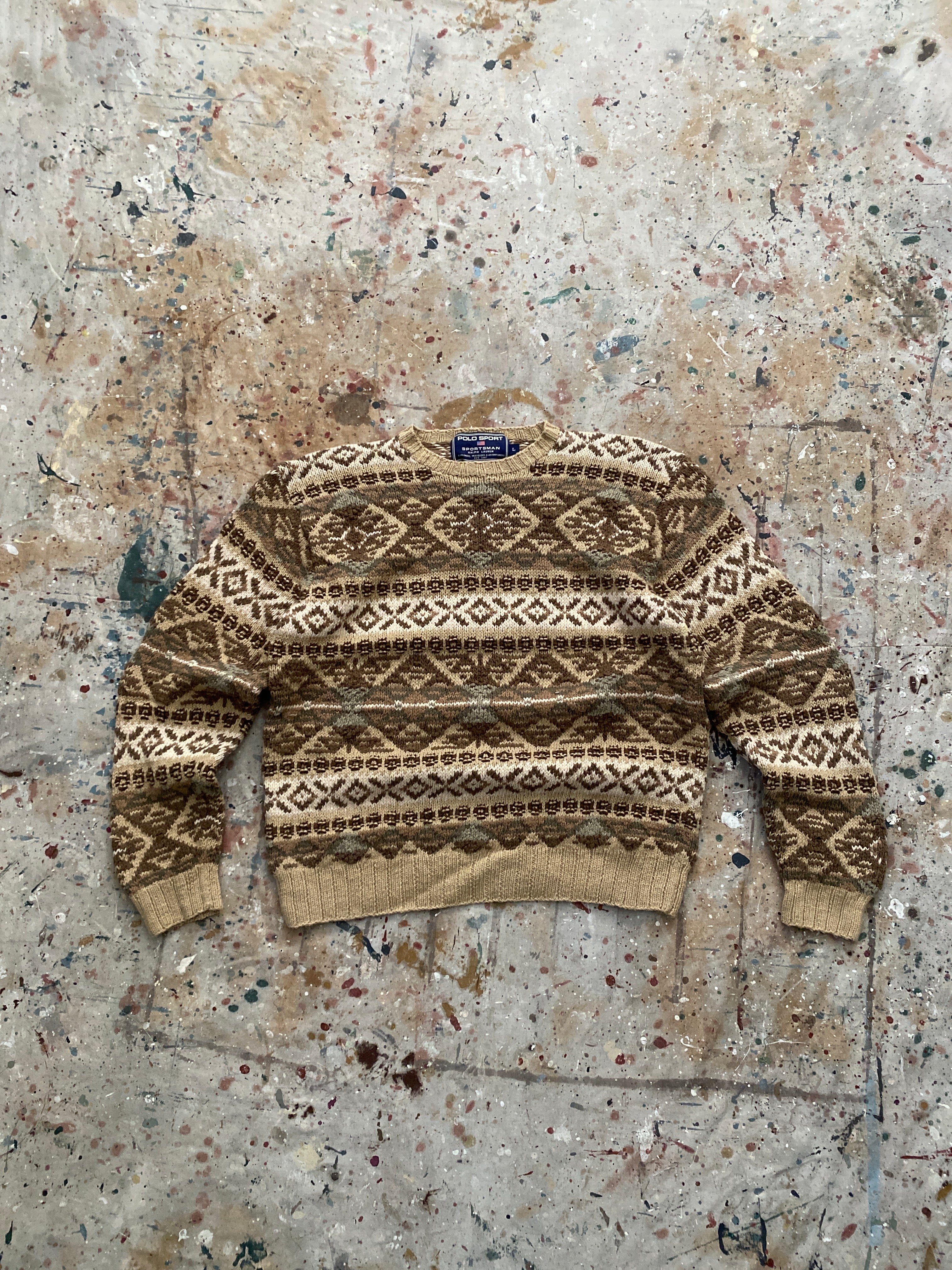 90s polo sportsman knit sweater